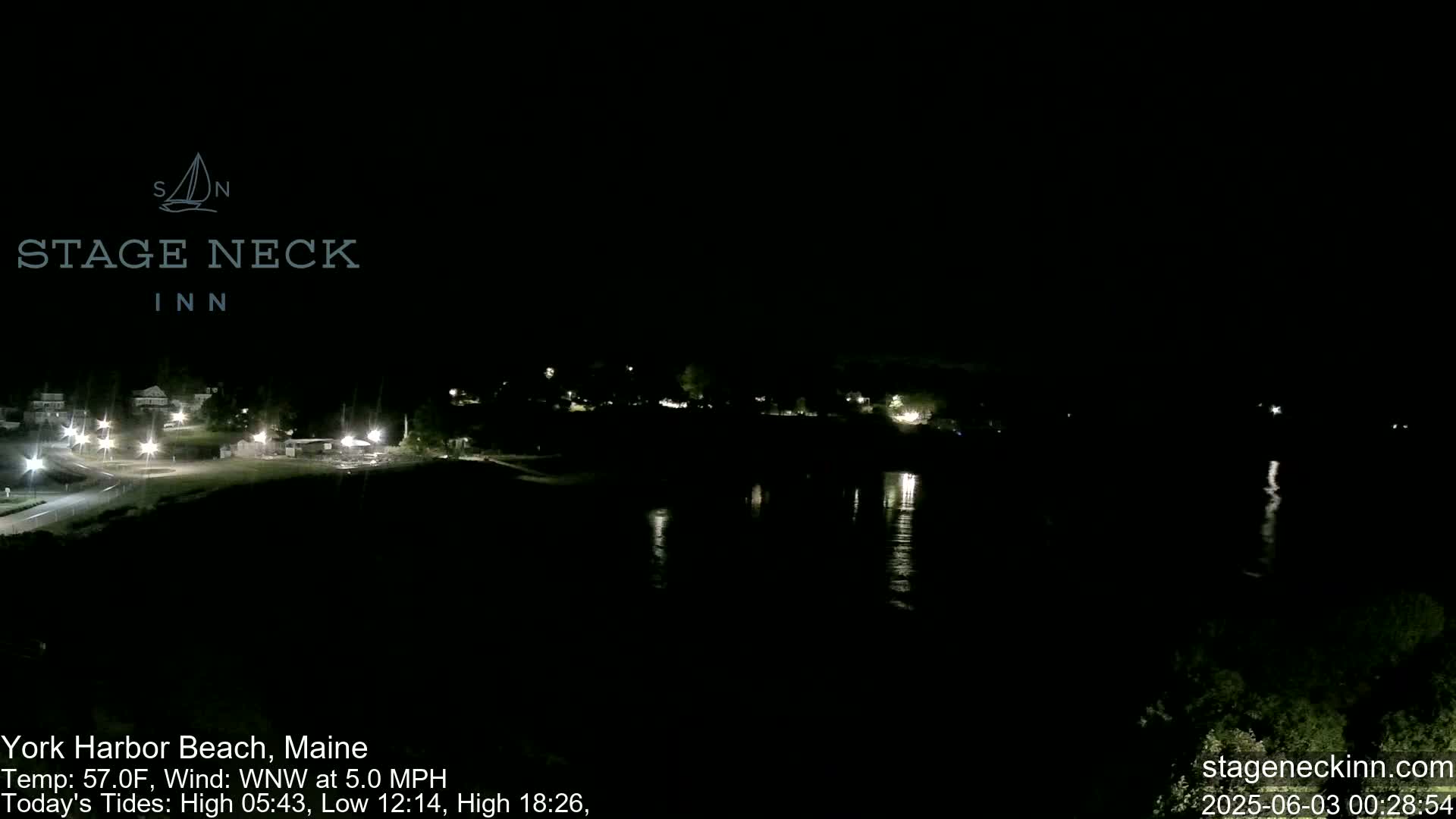York Harbor Beach Live Cam, Maine USA 