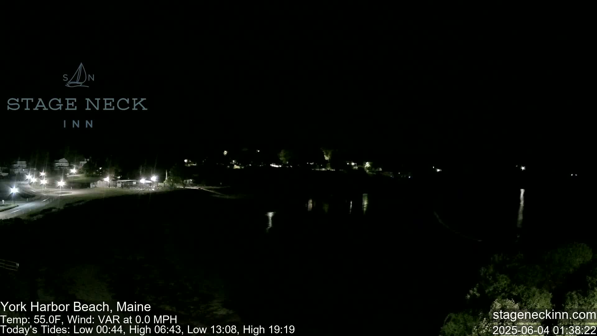 York Harbor Beach Live Cam, Maine USA 