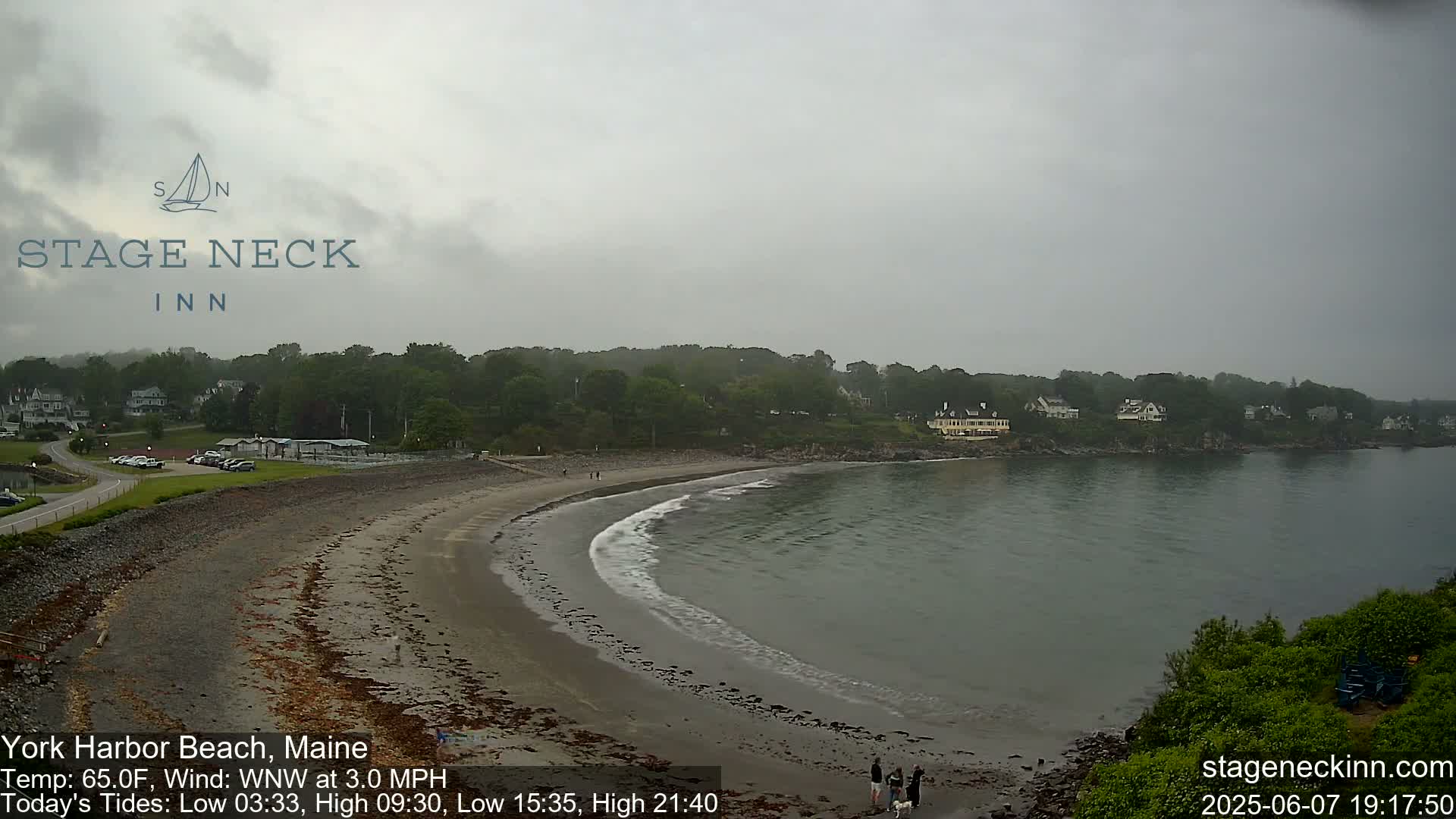York Harbor Beach Live Cam, Maine USA 