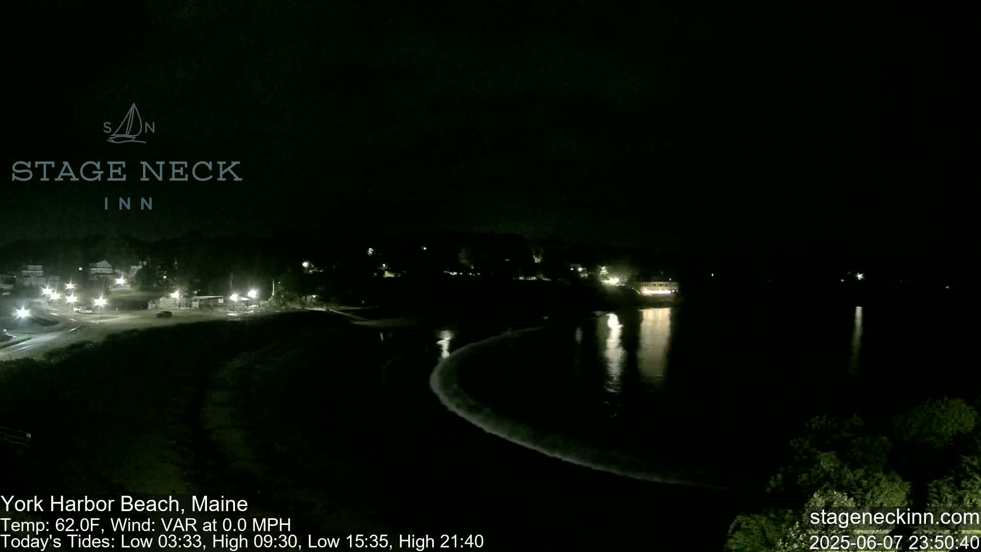 York Harbor Beach Live Cam, Maine USA 