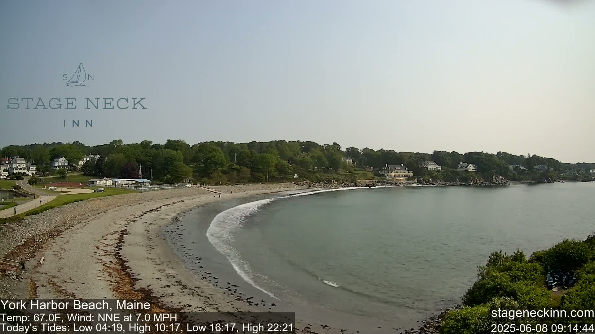 York Harbor Beach Live Cam, Maine USA 
