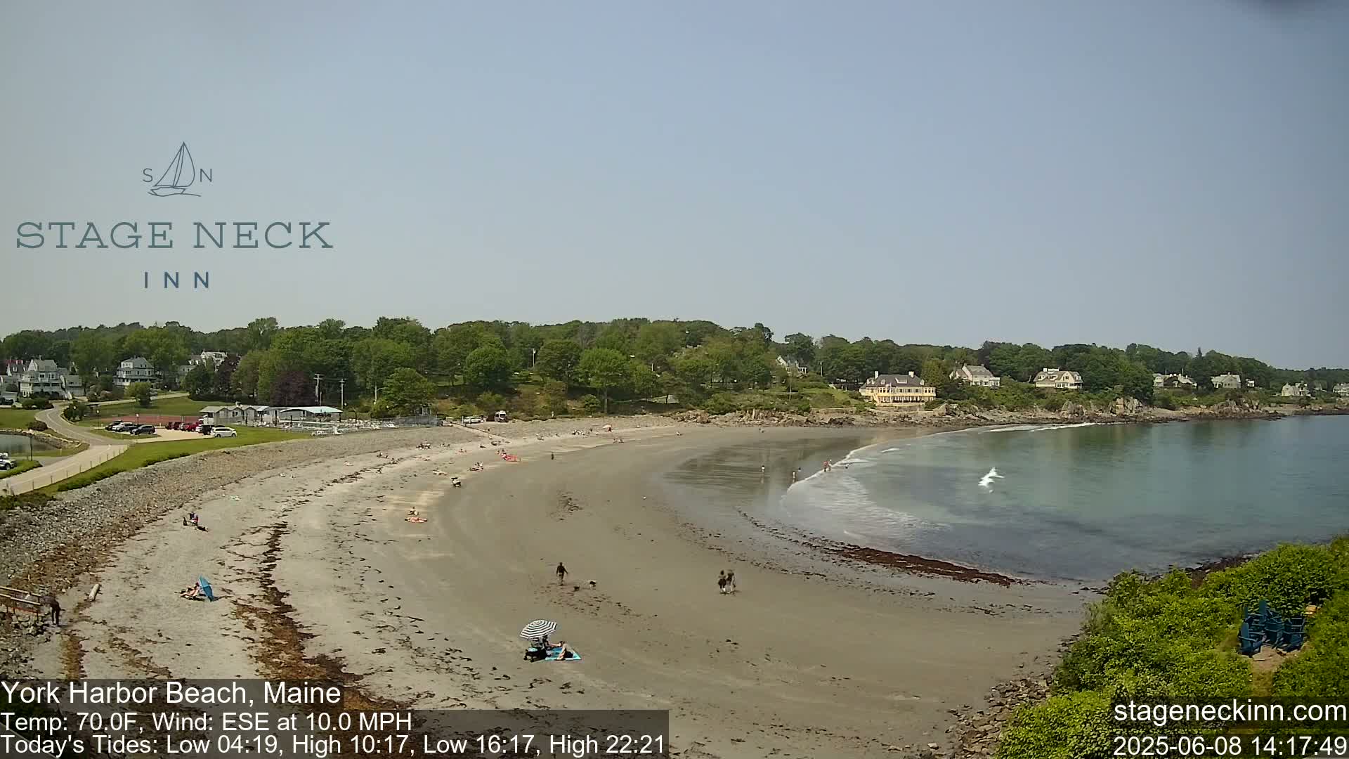 York Harbor Beach Live Cam, Maine USA 