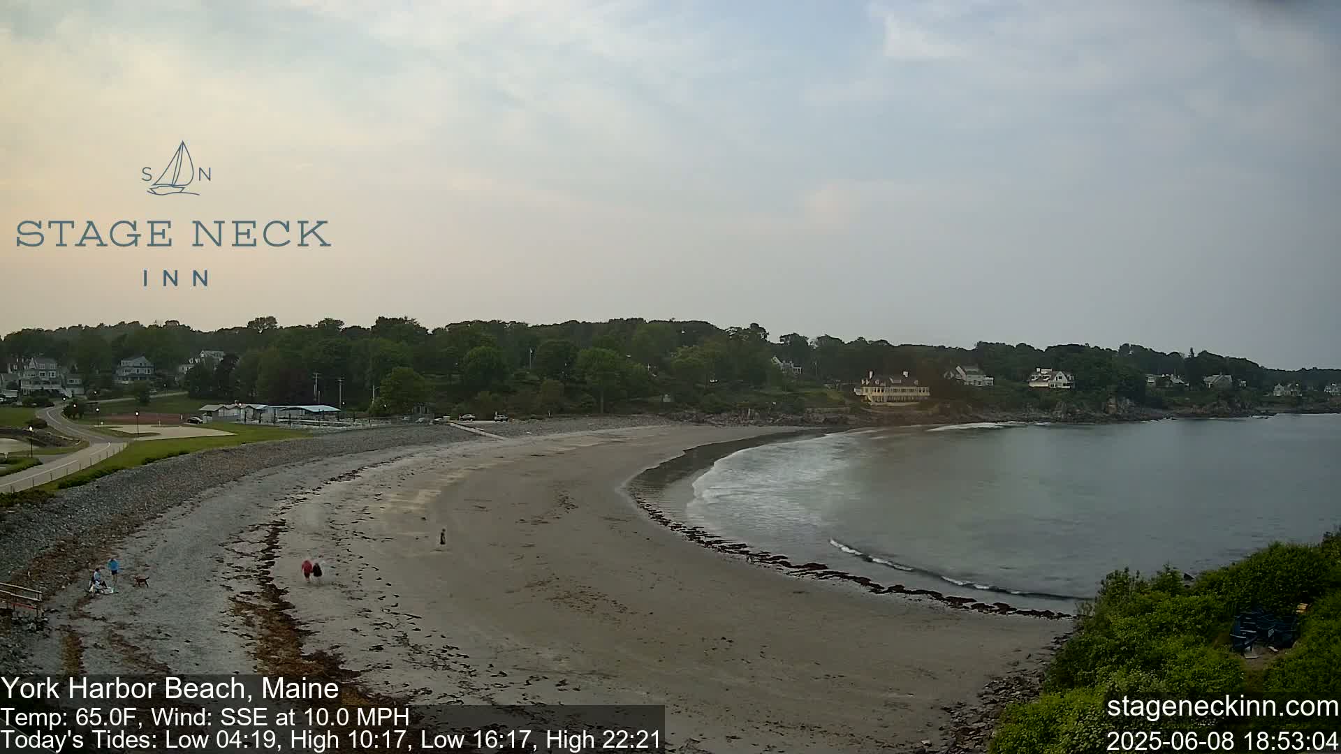 York Harbor Beach Live Cam, Maine USA 