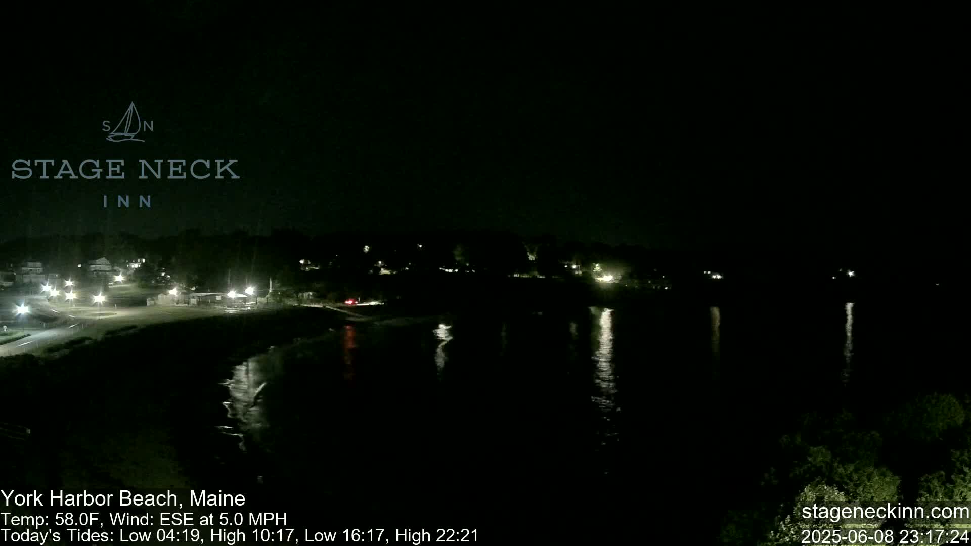 York Harbor Beach Live Cam, Maine USA 