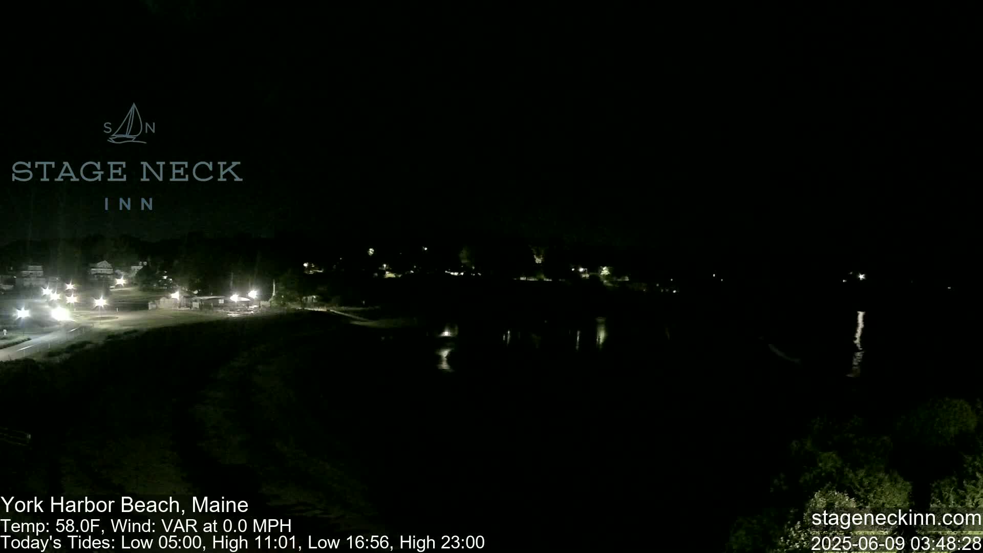York Harbor Beach Live Cam, Maine USA 
