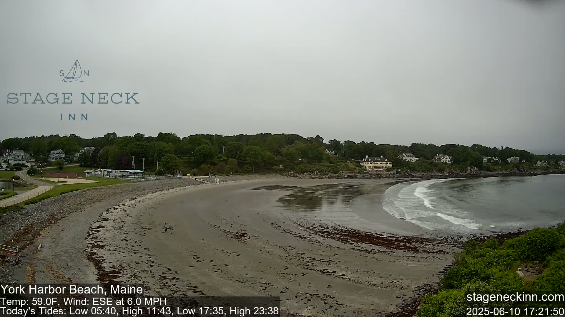 York Harbor Beach Live Cam, Maine USA 