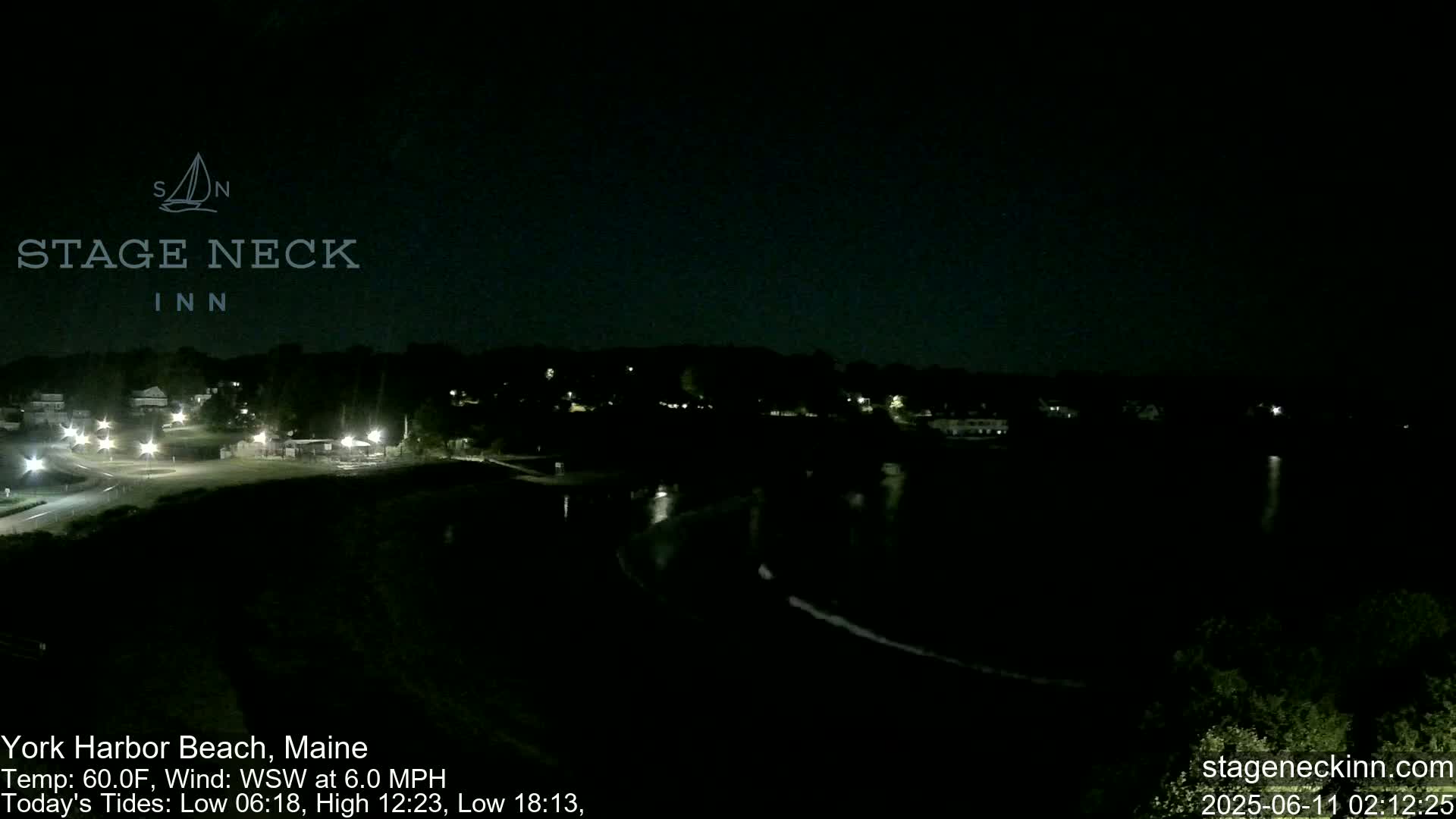 York Harbor Beach Live Cam, Maine USA 