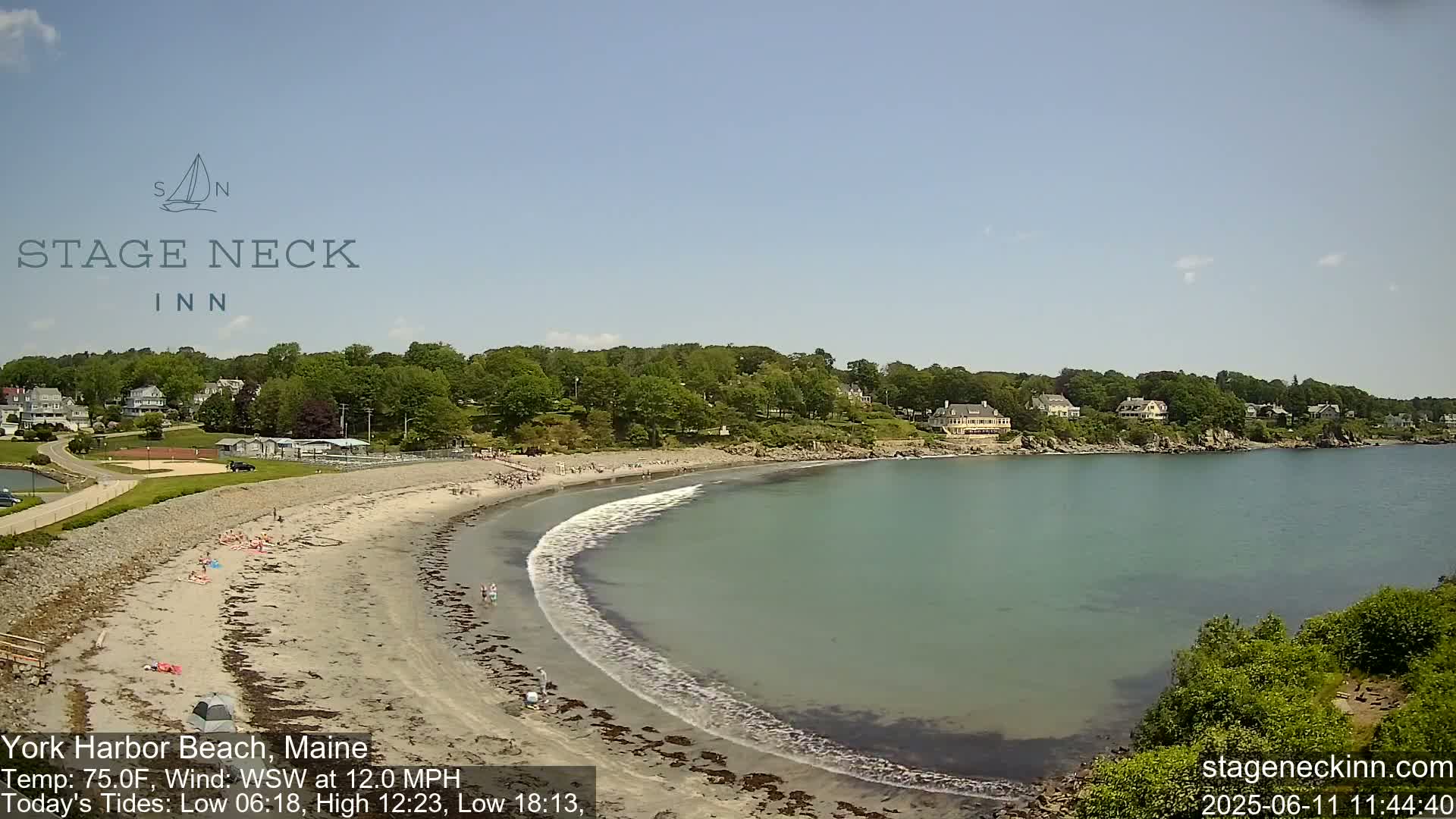 York Harbor Beach Live Cam, Maine USA 