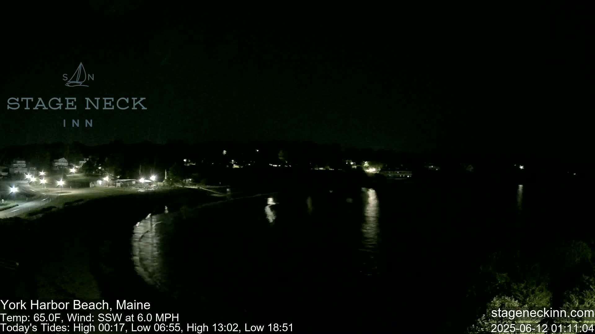York Harbor Beach Live Cam, Maine USA 
