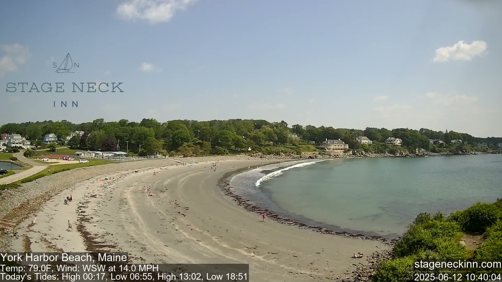 York Harbor Beach Live Cam, Maine USA 