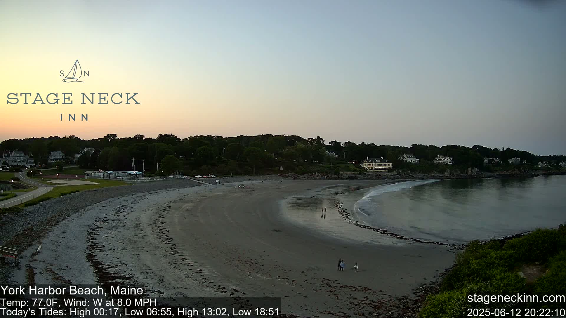 York Harbor Beach Live Cam, Maine USA 