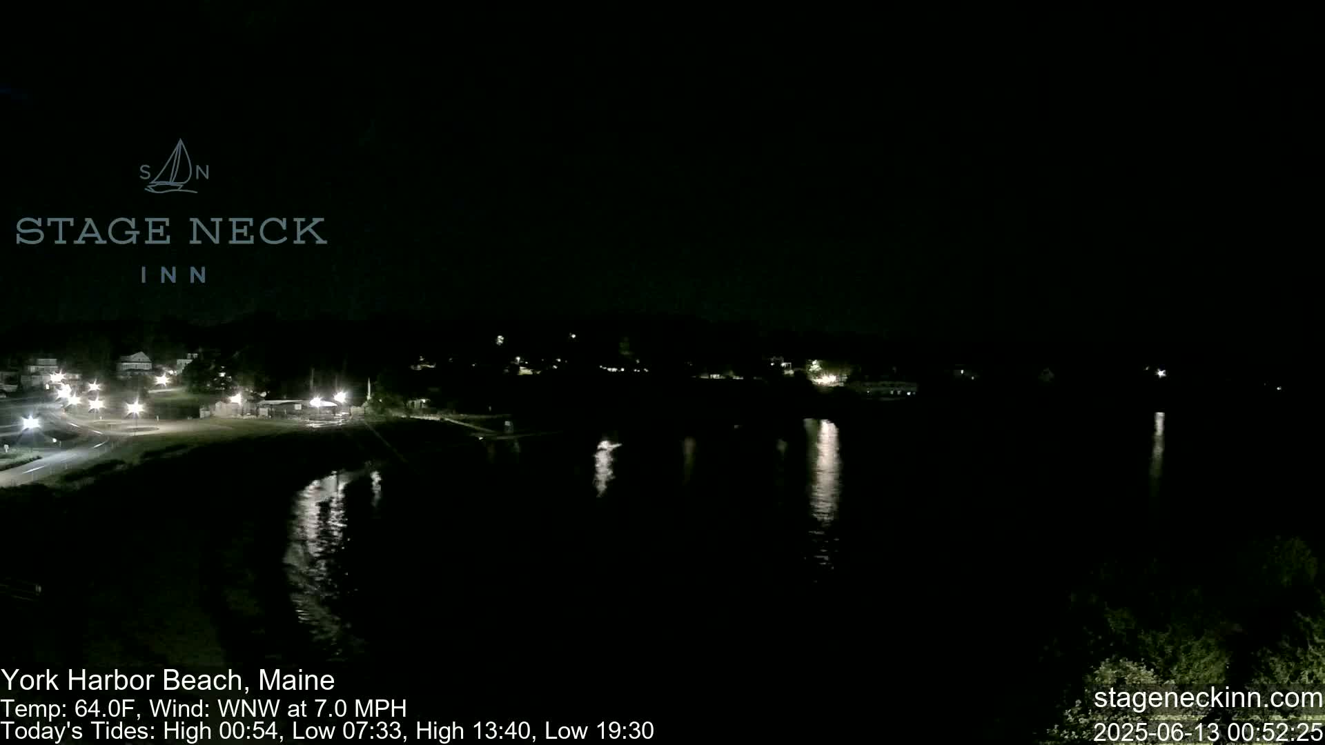 York Harbor Beach Live Cam, Maine USA 