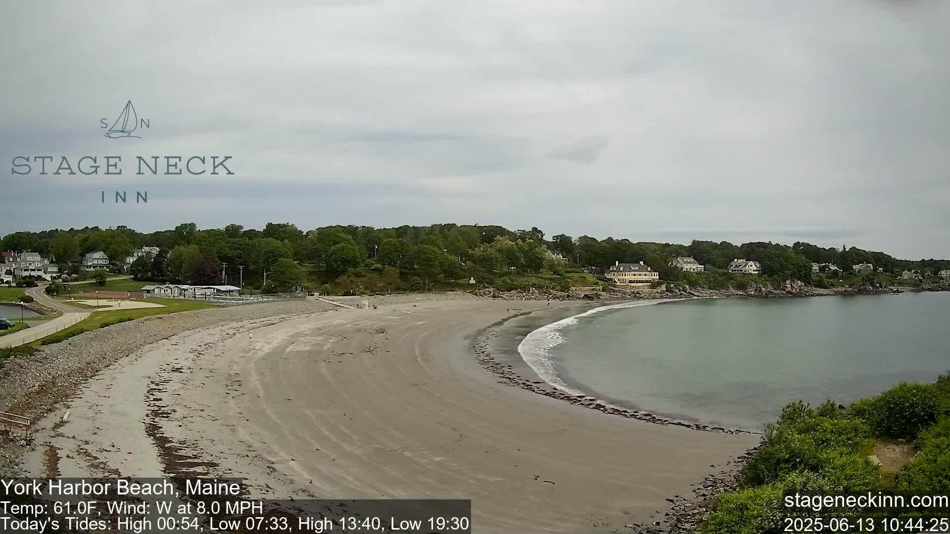 York Harbor Beach Live Cam, Maine USA 