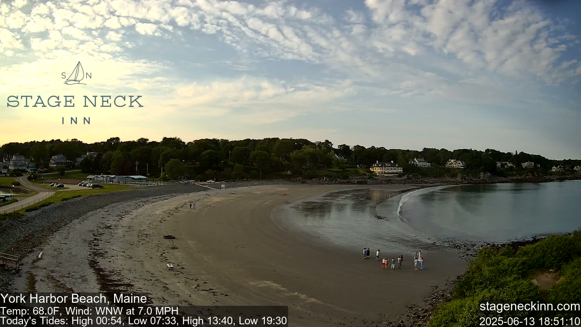 York Harbor Beach Live Cam, Maine USA 