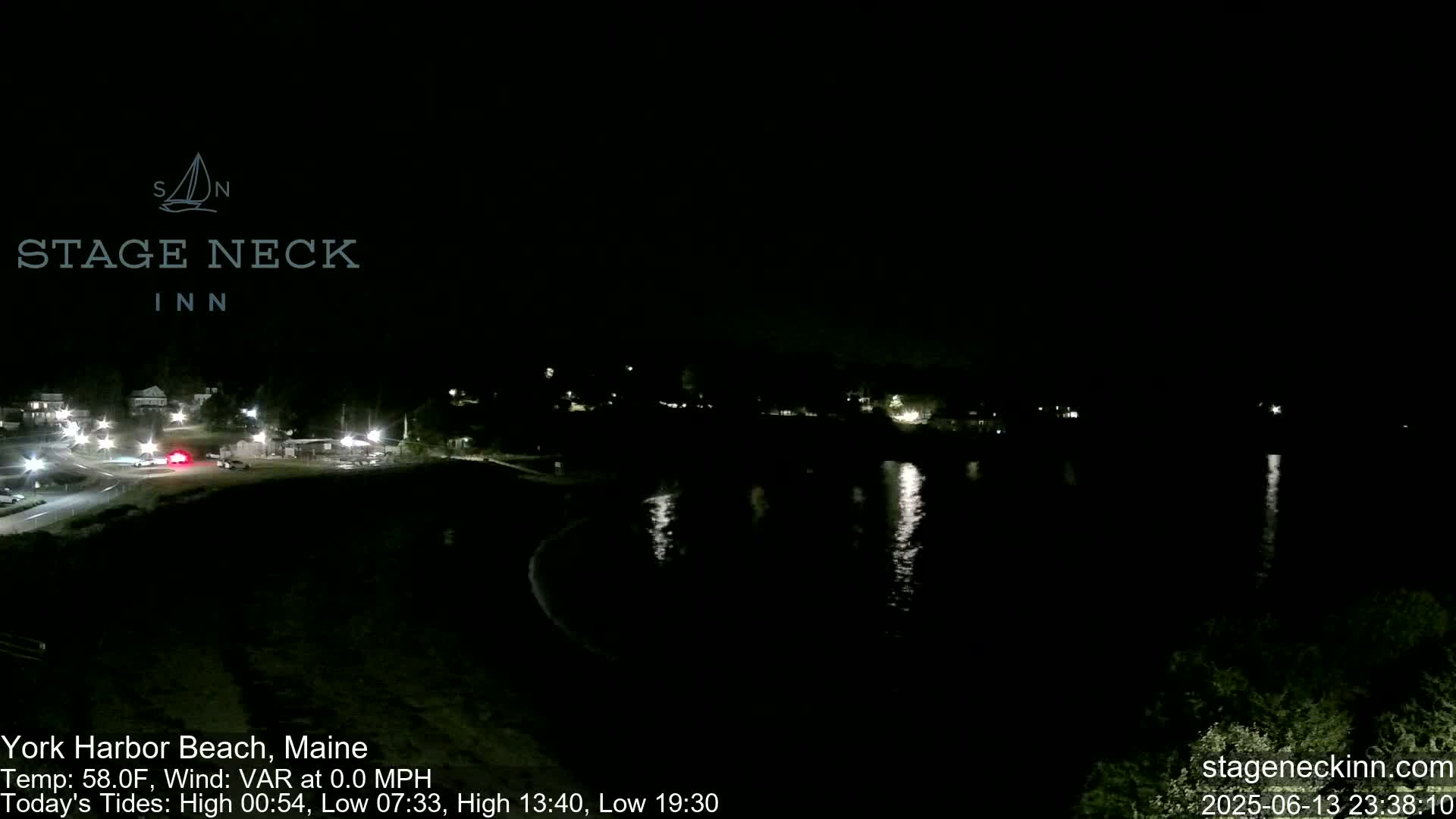 York Harbor Beach Live Cam, Maine USA 