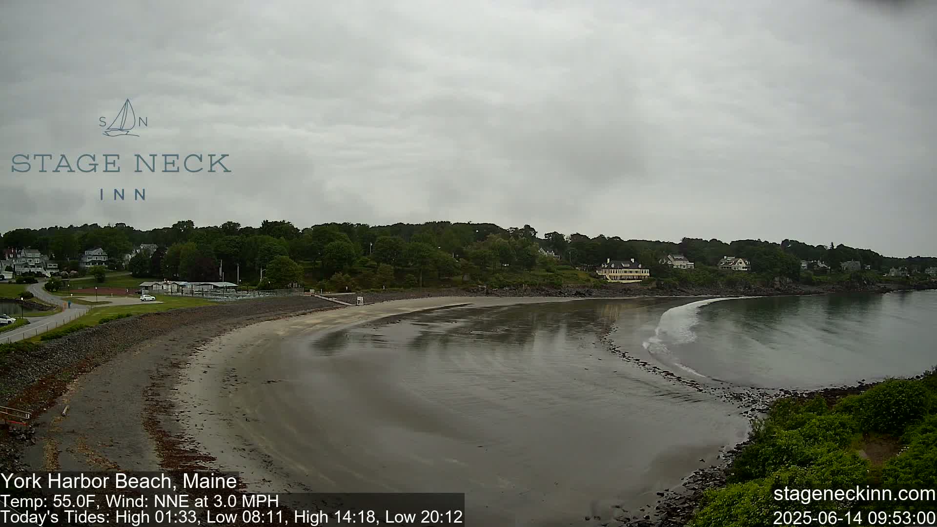 York Harbor Beach Live Cam, Maine USA 