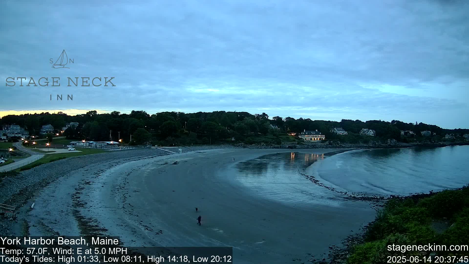 York Harbor Beach Live Cam, Maine USA 