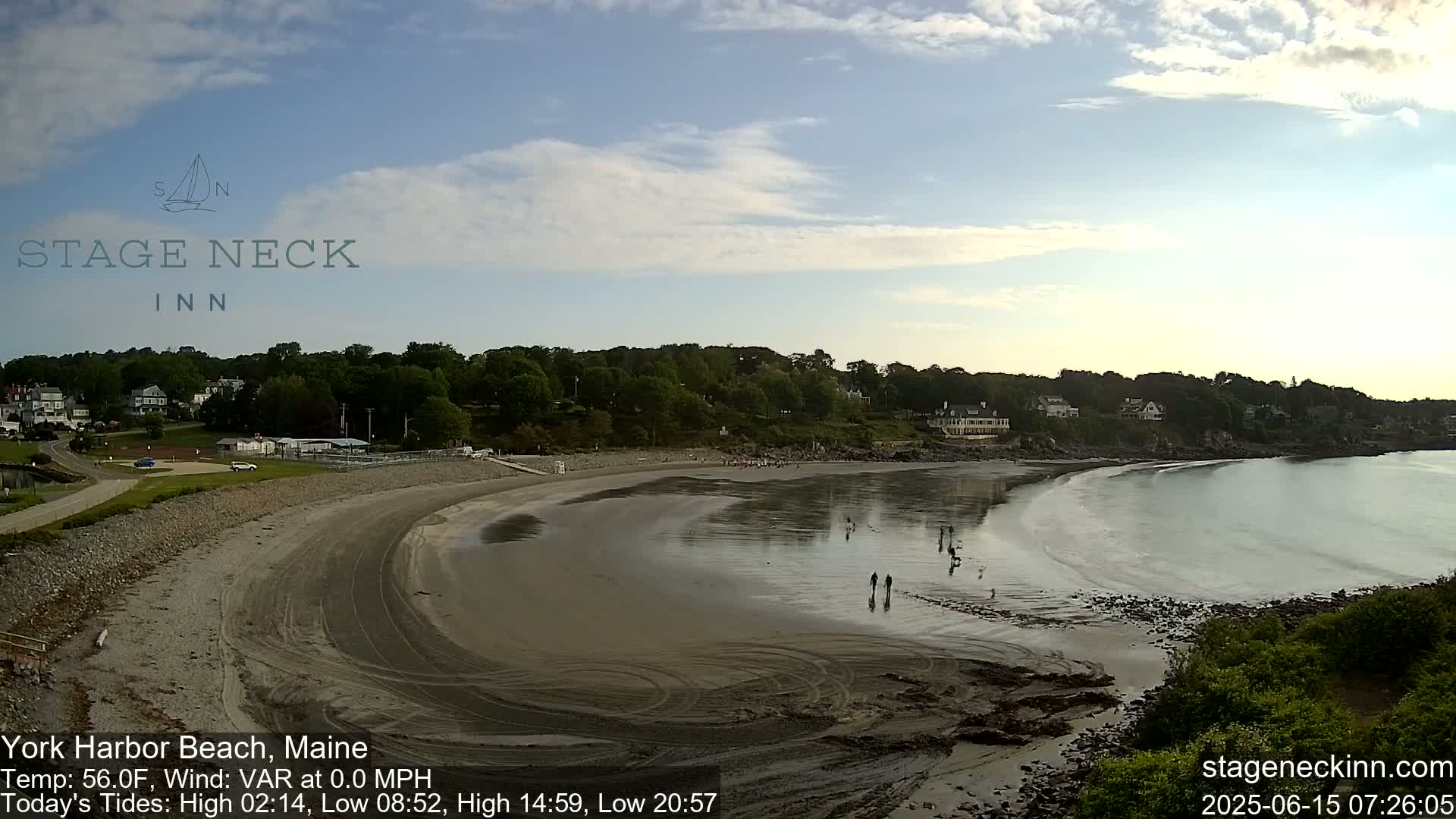 York Harbor Beach Live Cam, Maine USA 