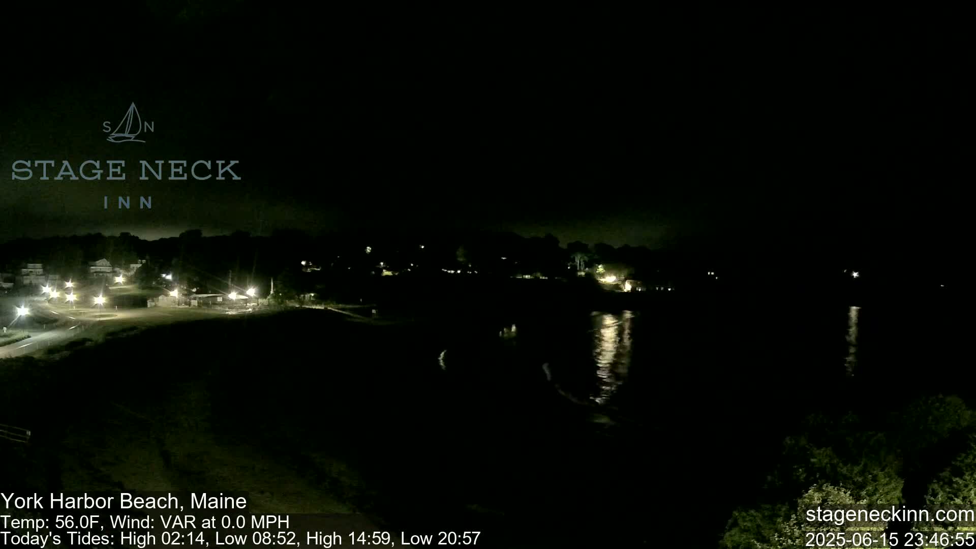 York Harbor Beach Live Cam, Maine USA 
