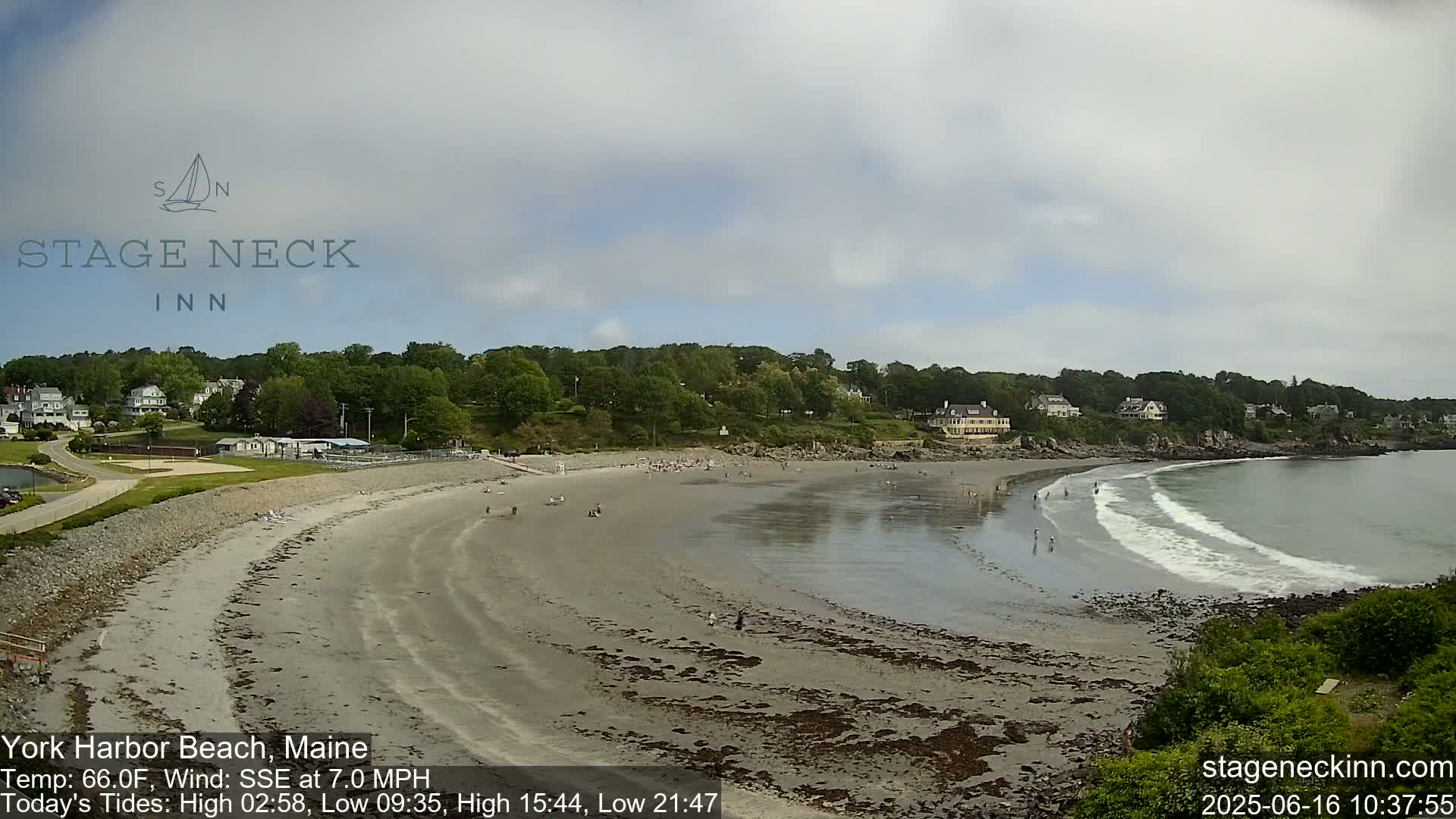 York Harbor Beach Live Cam, Maine USA 