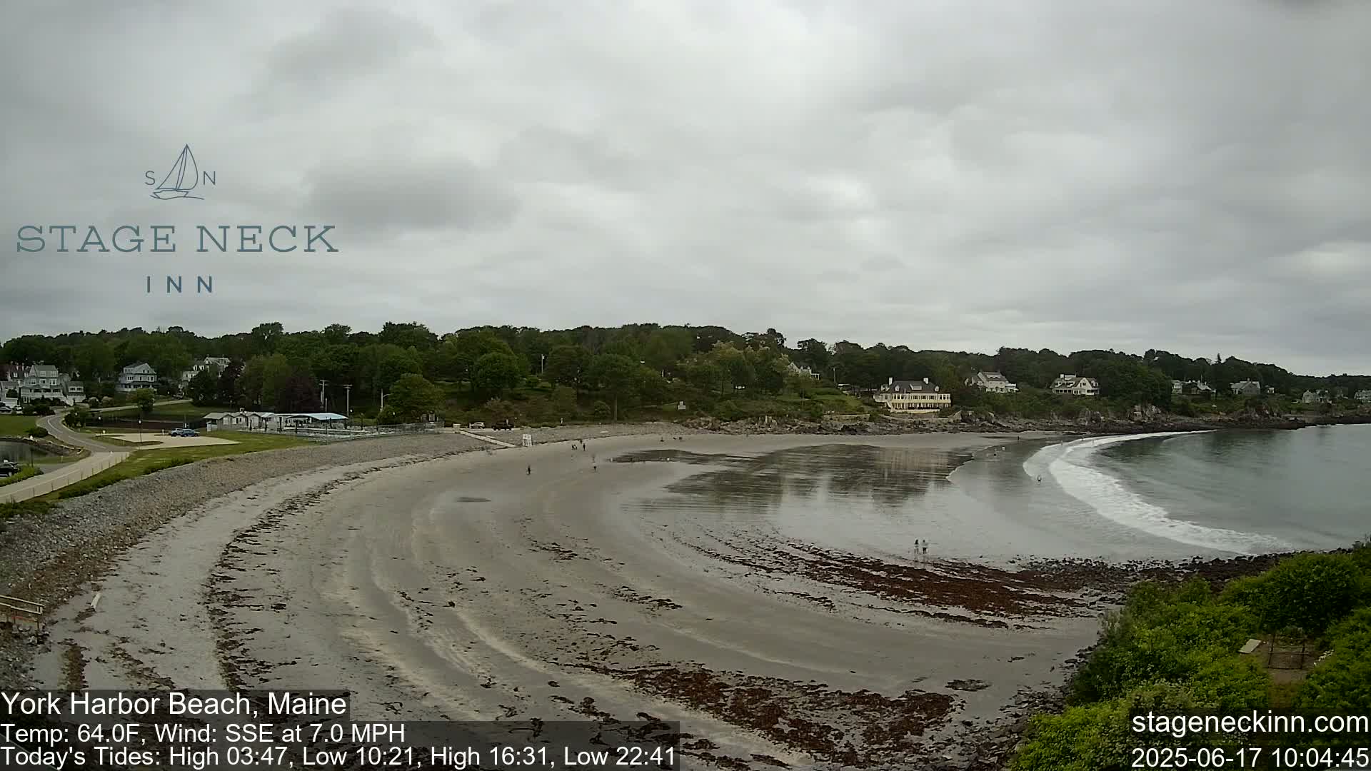 York Harbor Beach Live Cam, Maine USA 