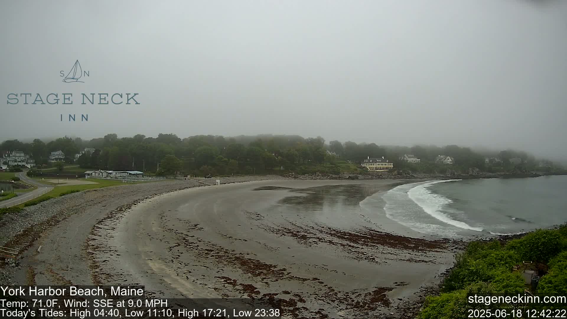 York Harbor Beach Live Cam, Maine USA 