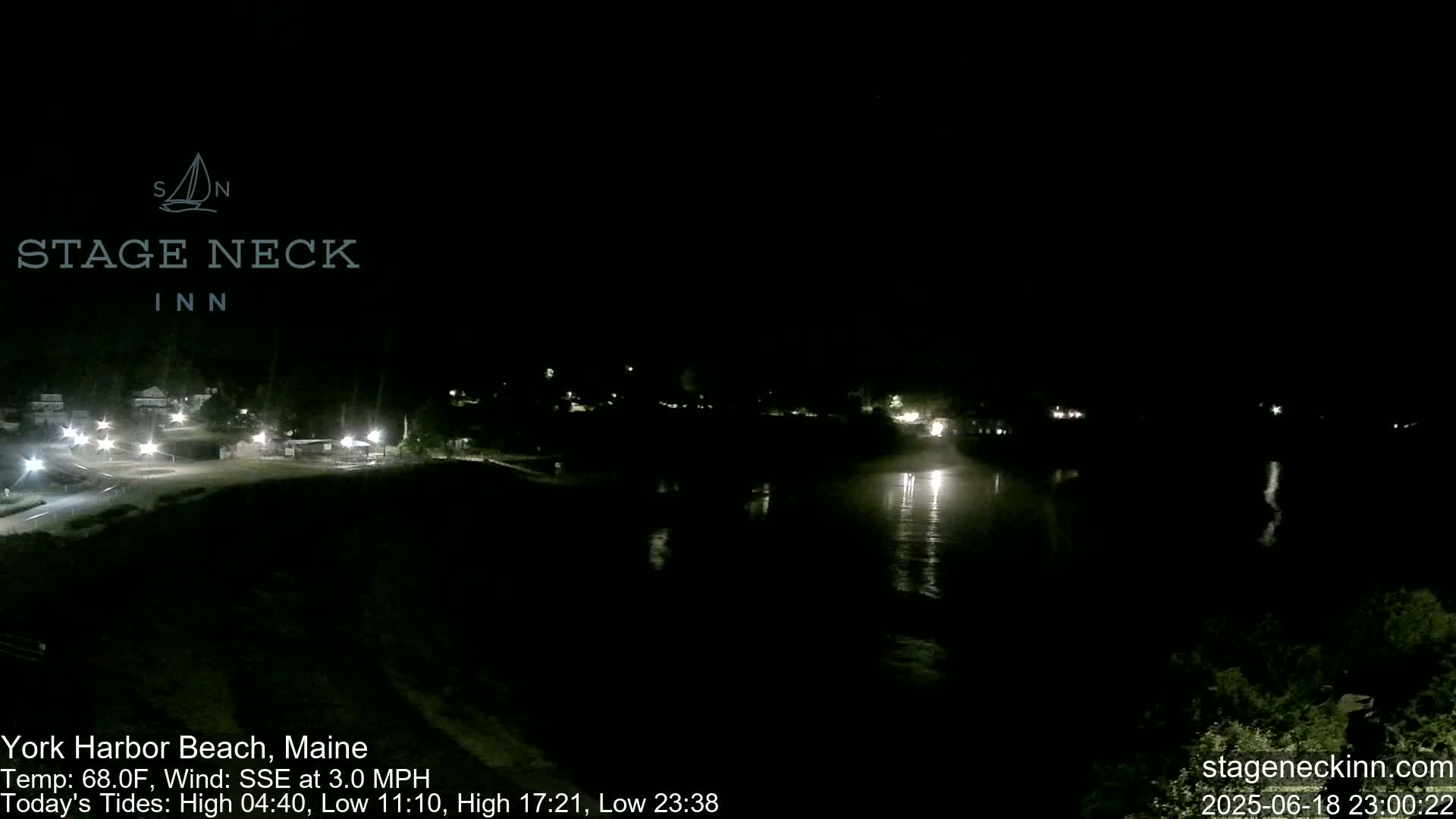 York Harbor Beach Live Cam, Maine USA 