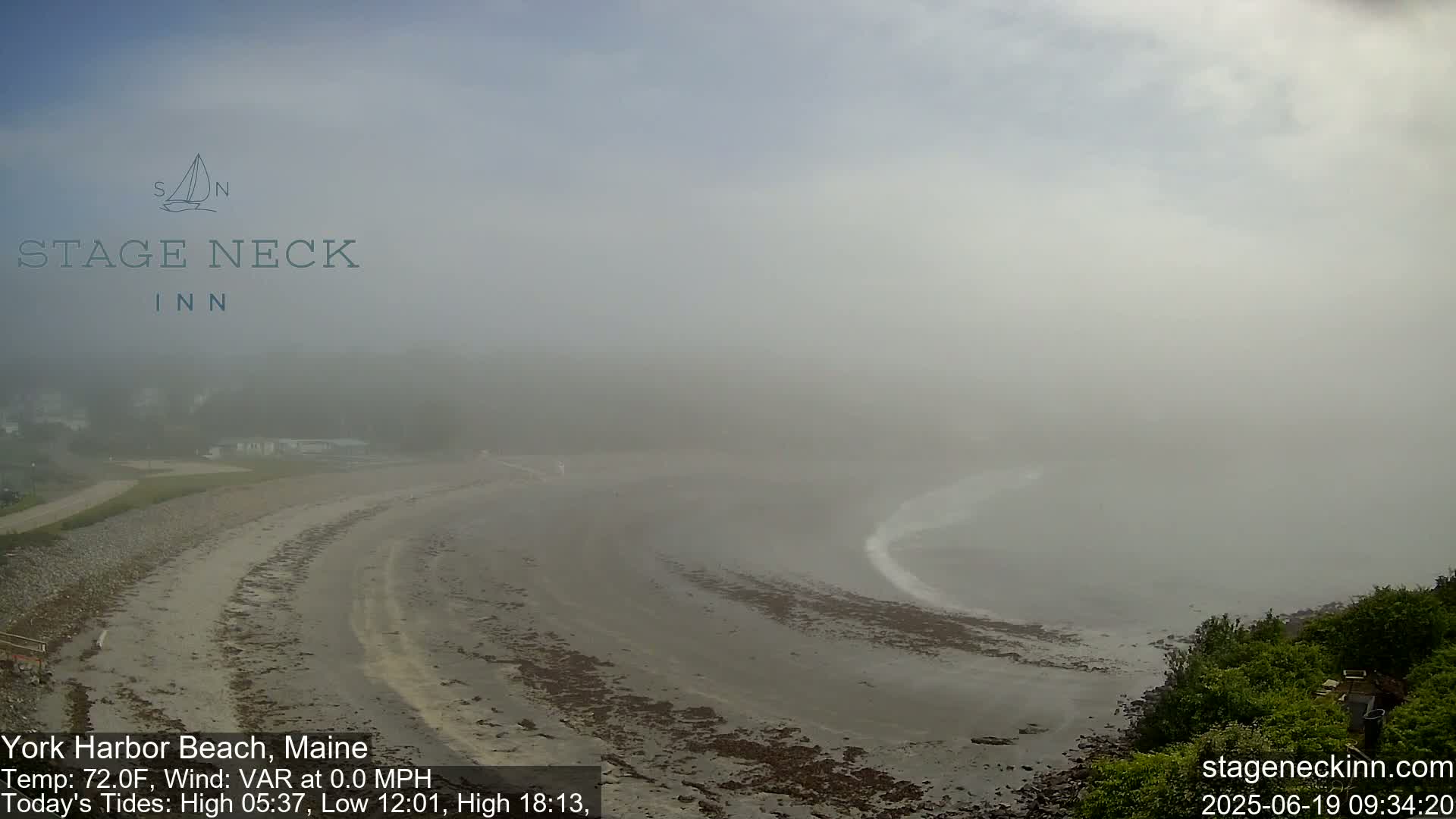 York Harbor Beach Live Cam, Maine USA 