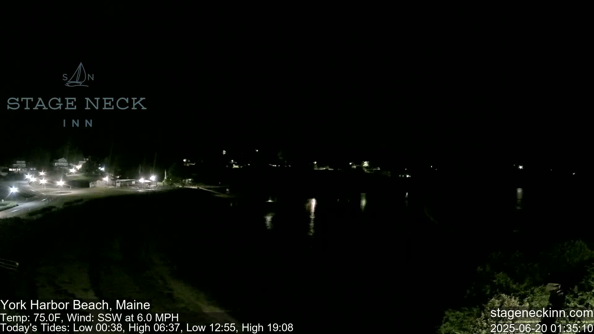 York Harbor Beach Live Cam, Maine USA 