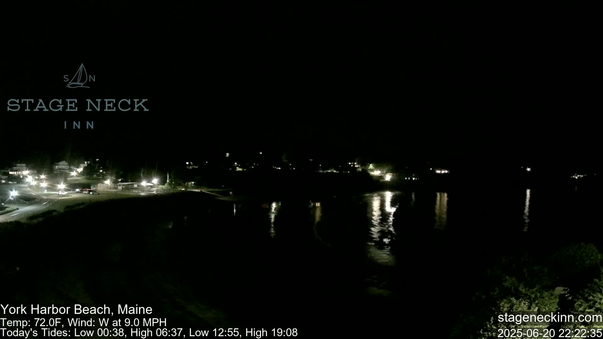 York Harbor Beach Live Cam, Maine USA 