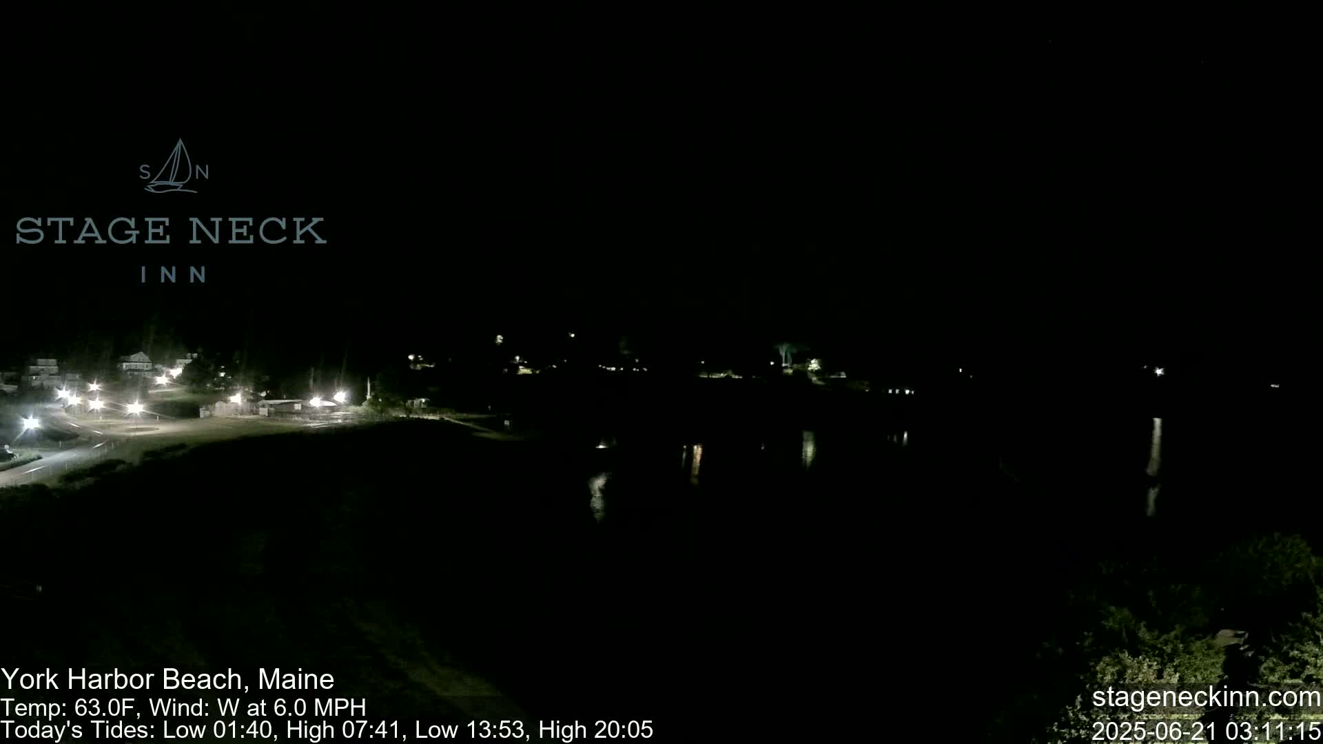 York Harbor Beach Live Cam, Maine USA 
