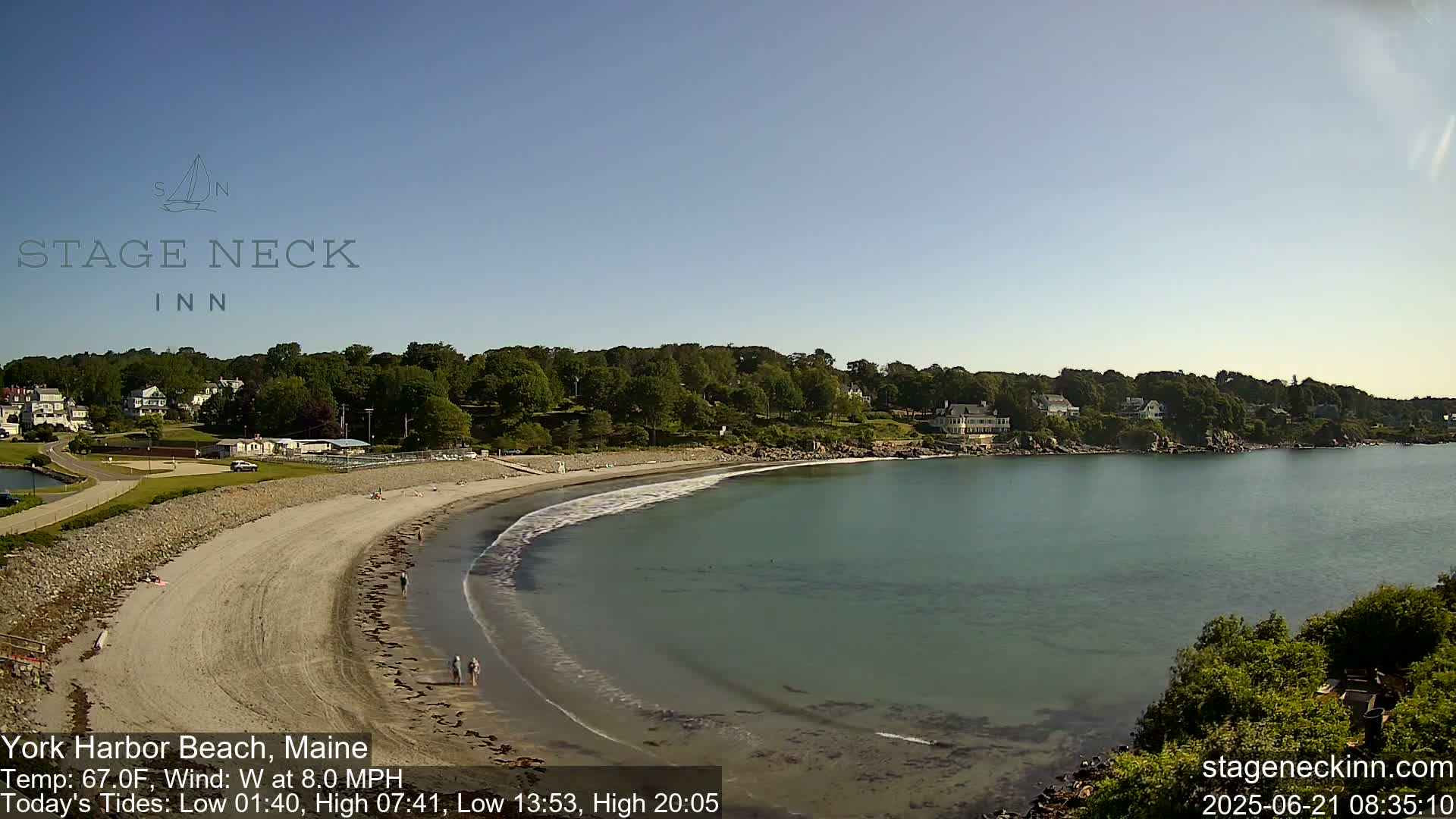 York Harbor Beach Live Cam, Maine USA 