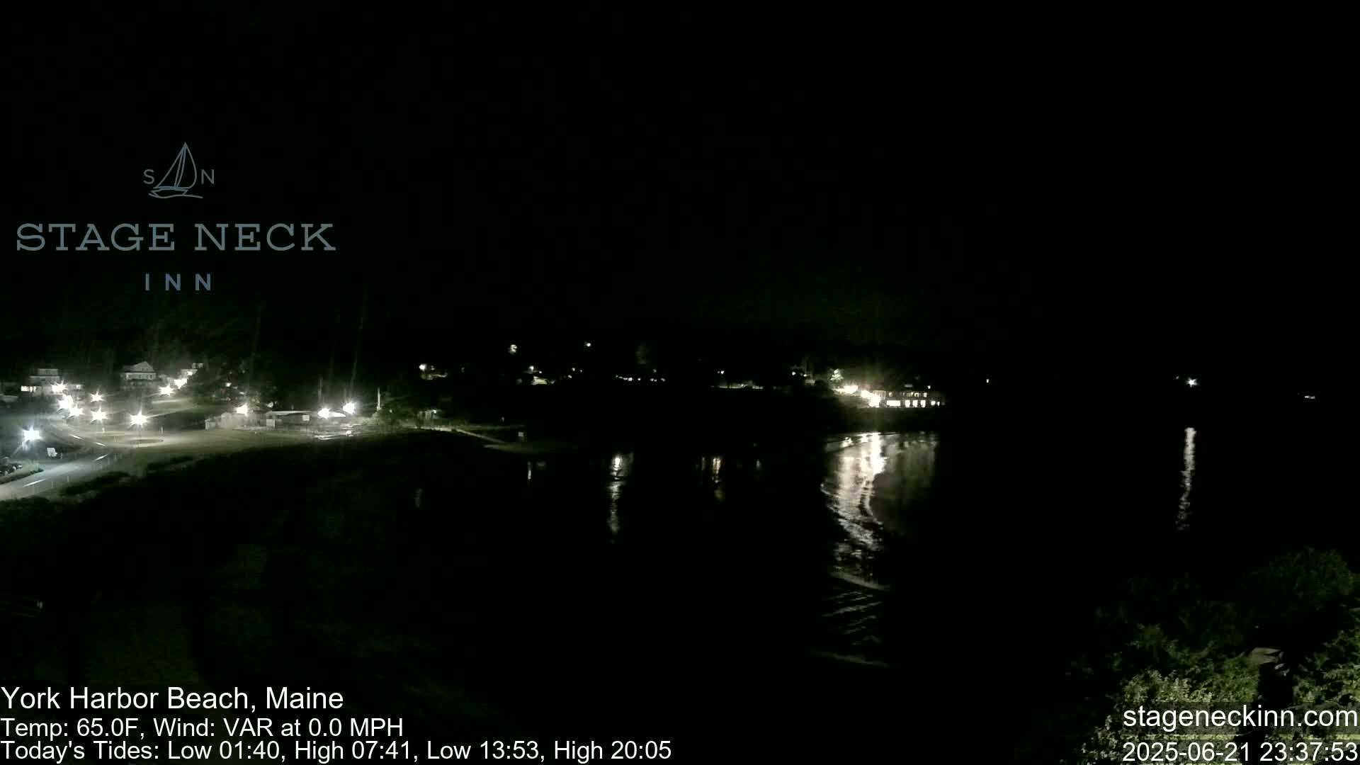 York Harbor Beach Live Cam, Maine USA 