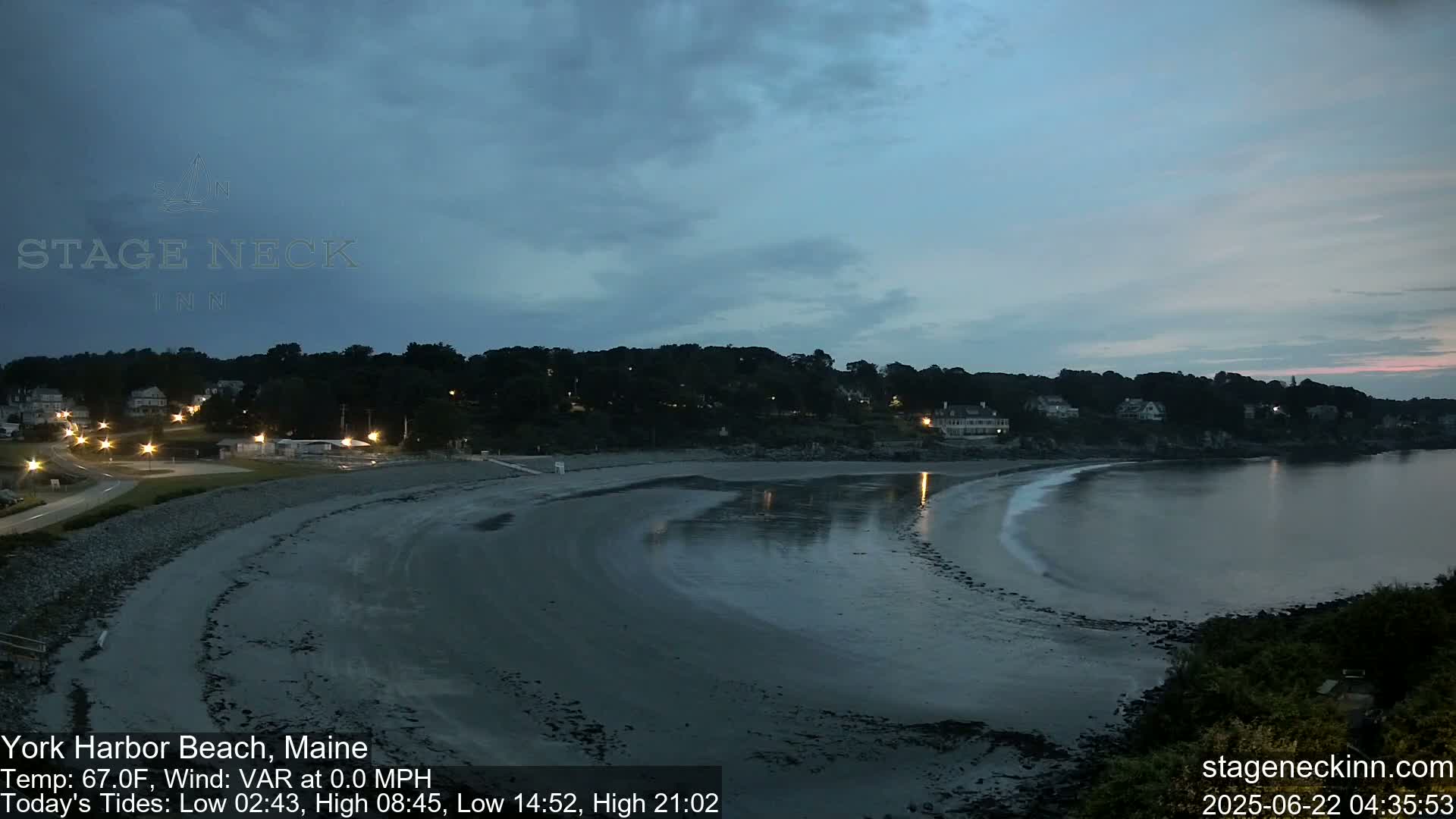 York Harbor Beach Live Cam, Maine USA 
