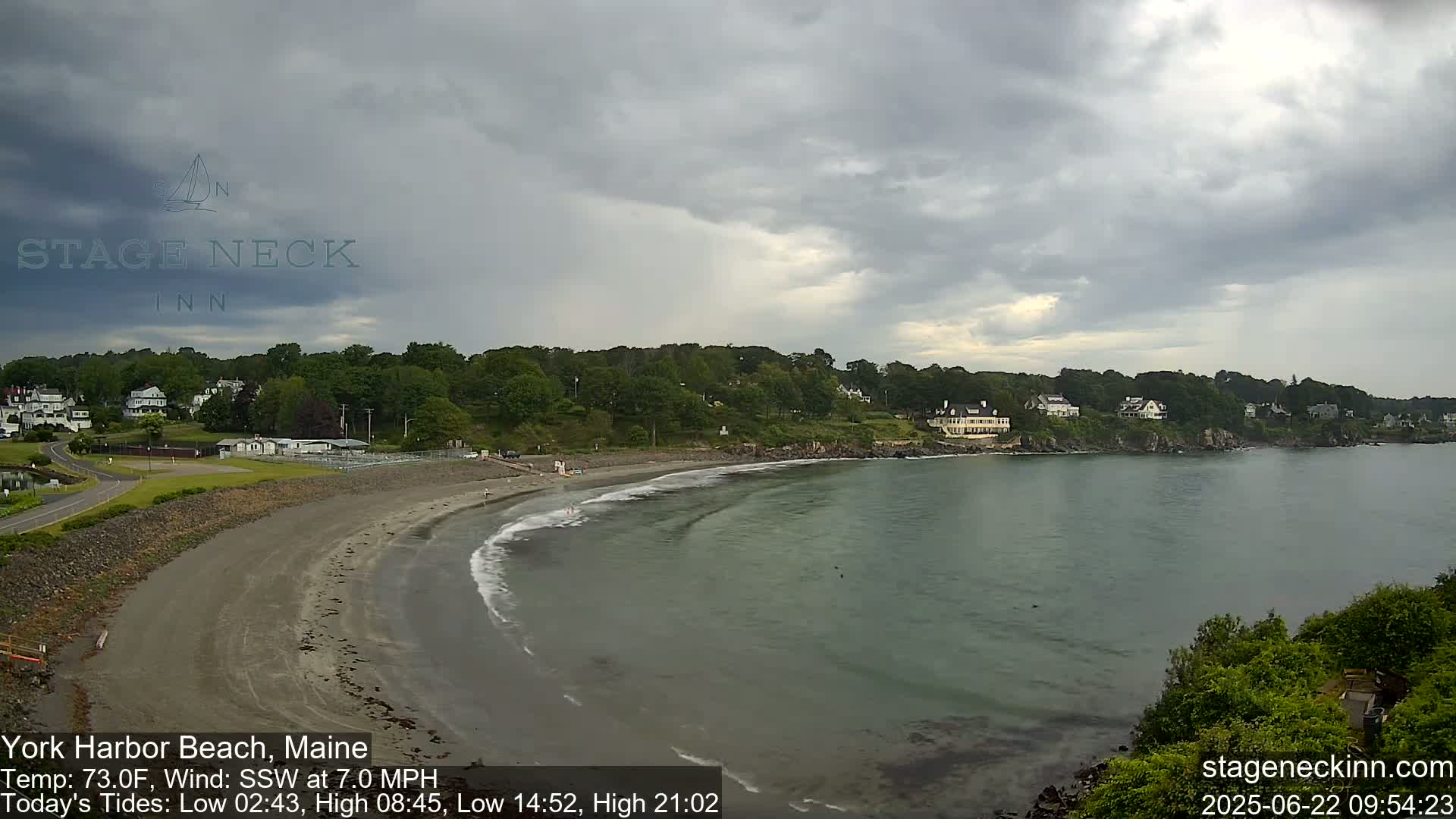 York Harbor Beach Live Cam, Maine USA 