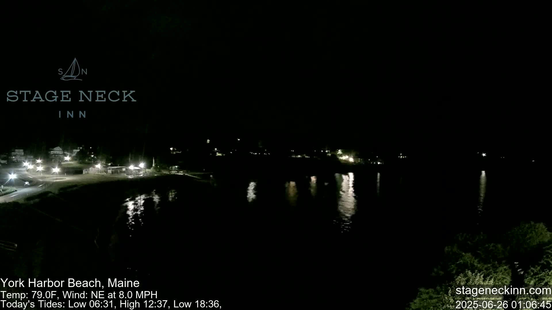 York Harbor Beach Live Cam, Maine USA 