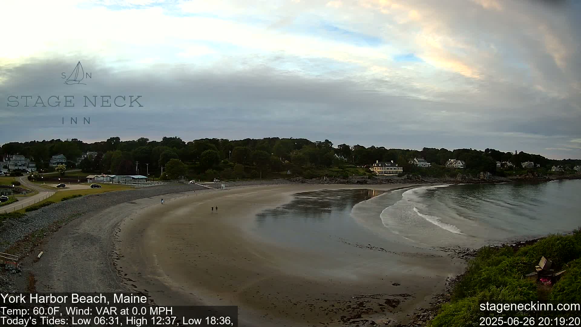 York Harbor Beach Live Cam, Maine USA 