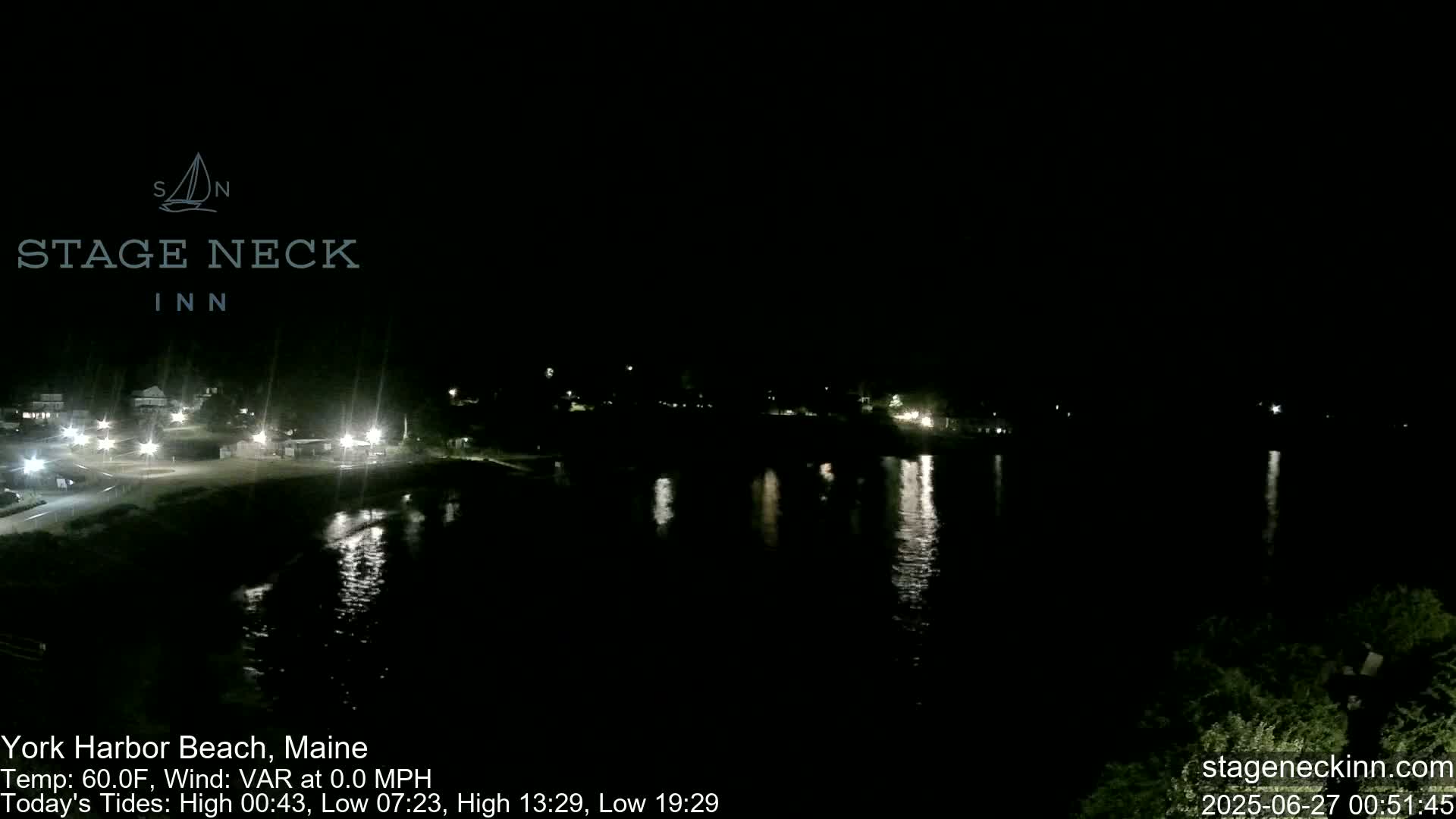 York Harbor Beach Live Cam, Maine USA 