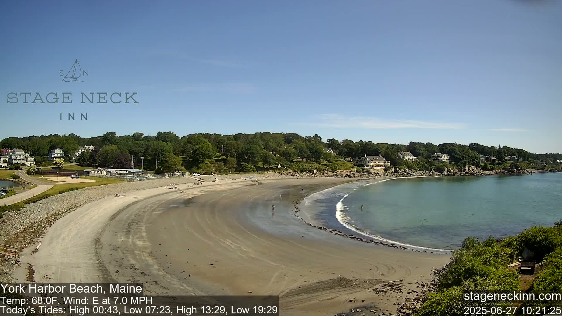 York Harbor Beach Live Cam, Maine USA 