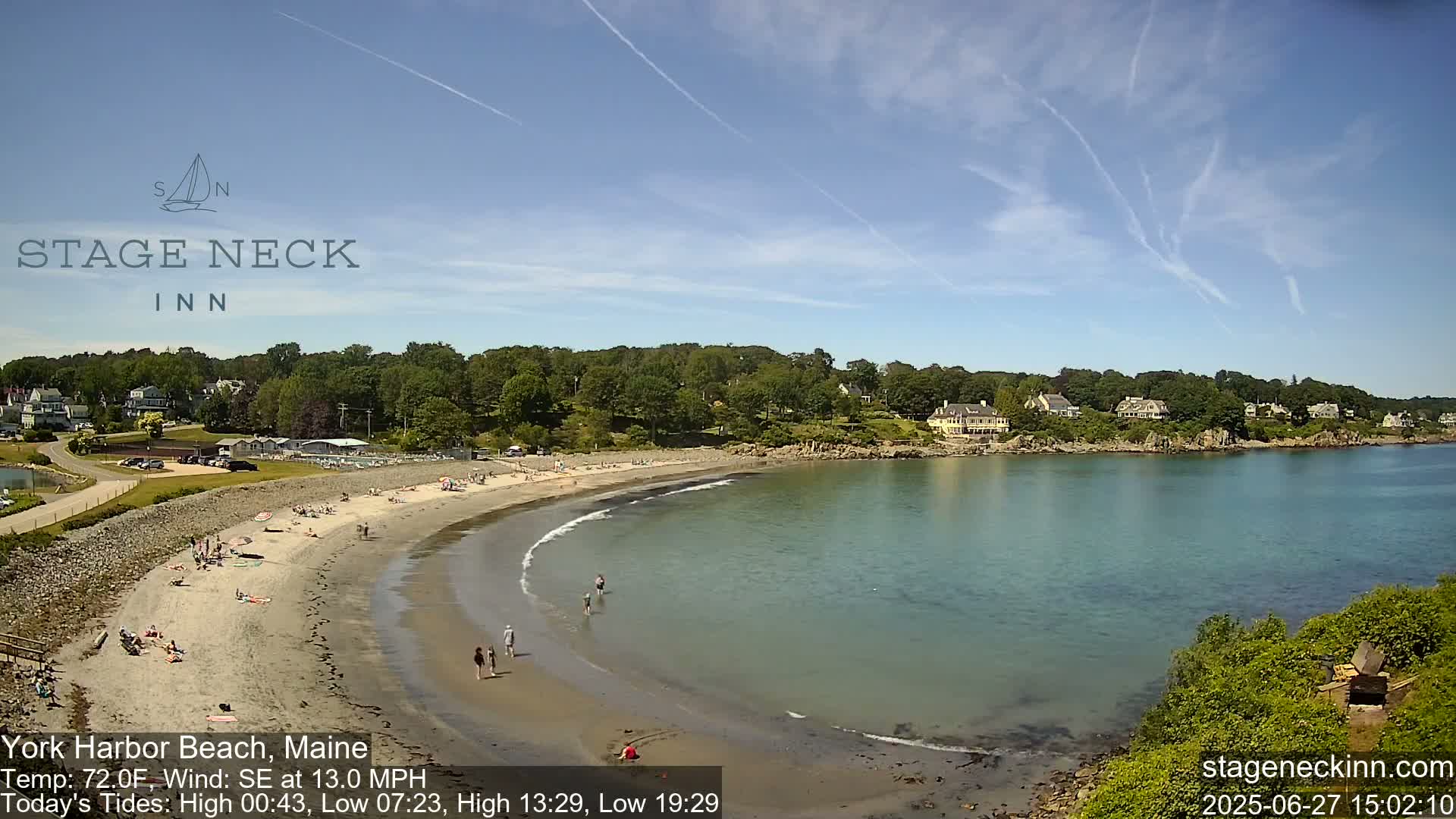 York Harbor Beach Live Cam, Maine USA 