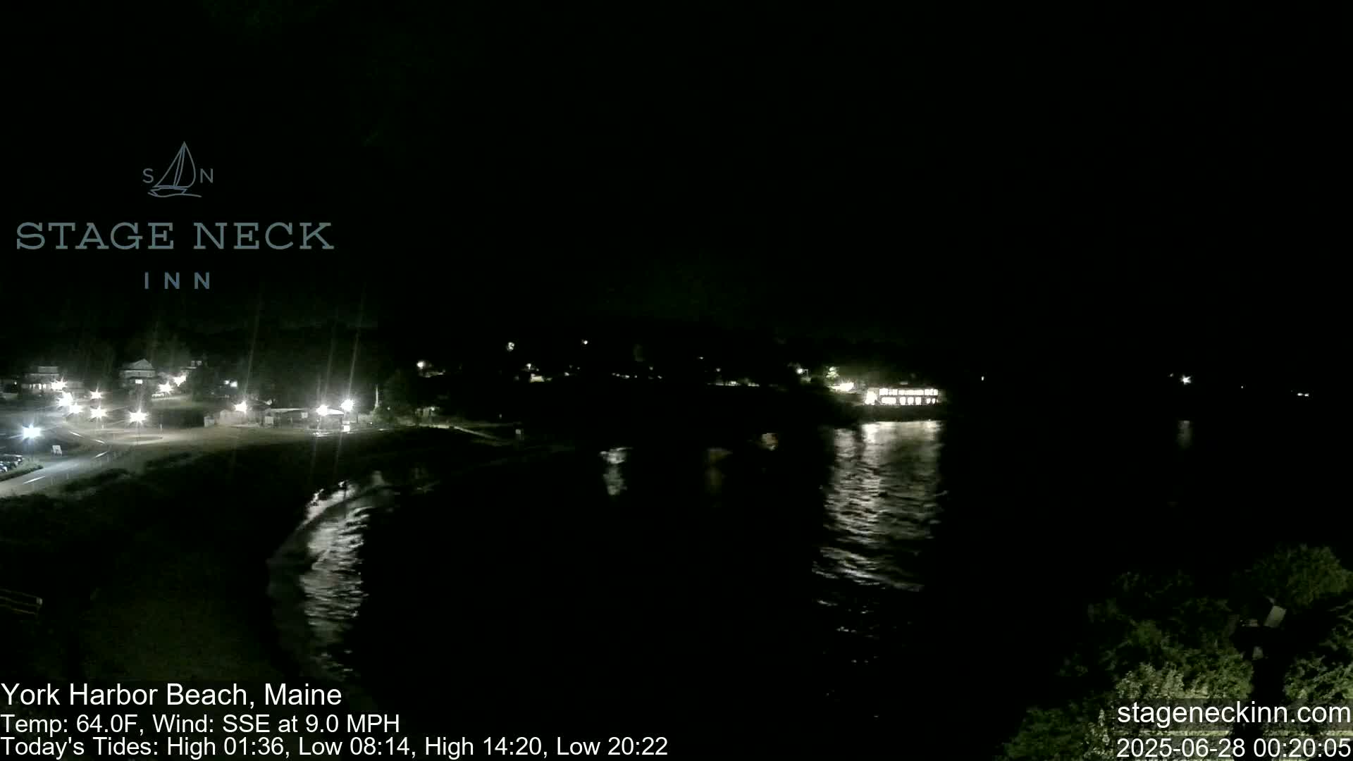York Harbor Beach Live Cam, Maine USA 