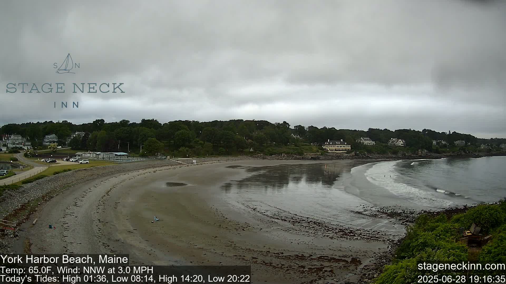 York Harbor Beach Live Cam, Maine USA 