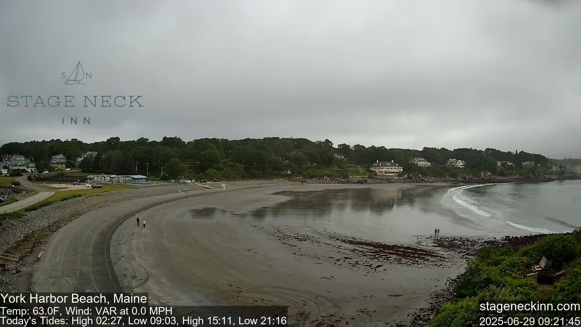 York Harbor Beach Live Cam, Maine USA 