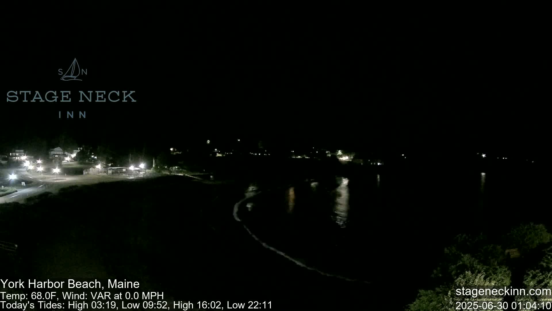 York Harbor Beach Live Cam, Maine USA 