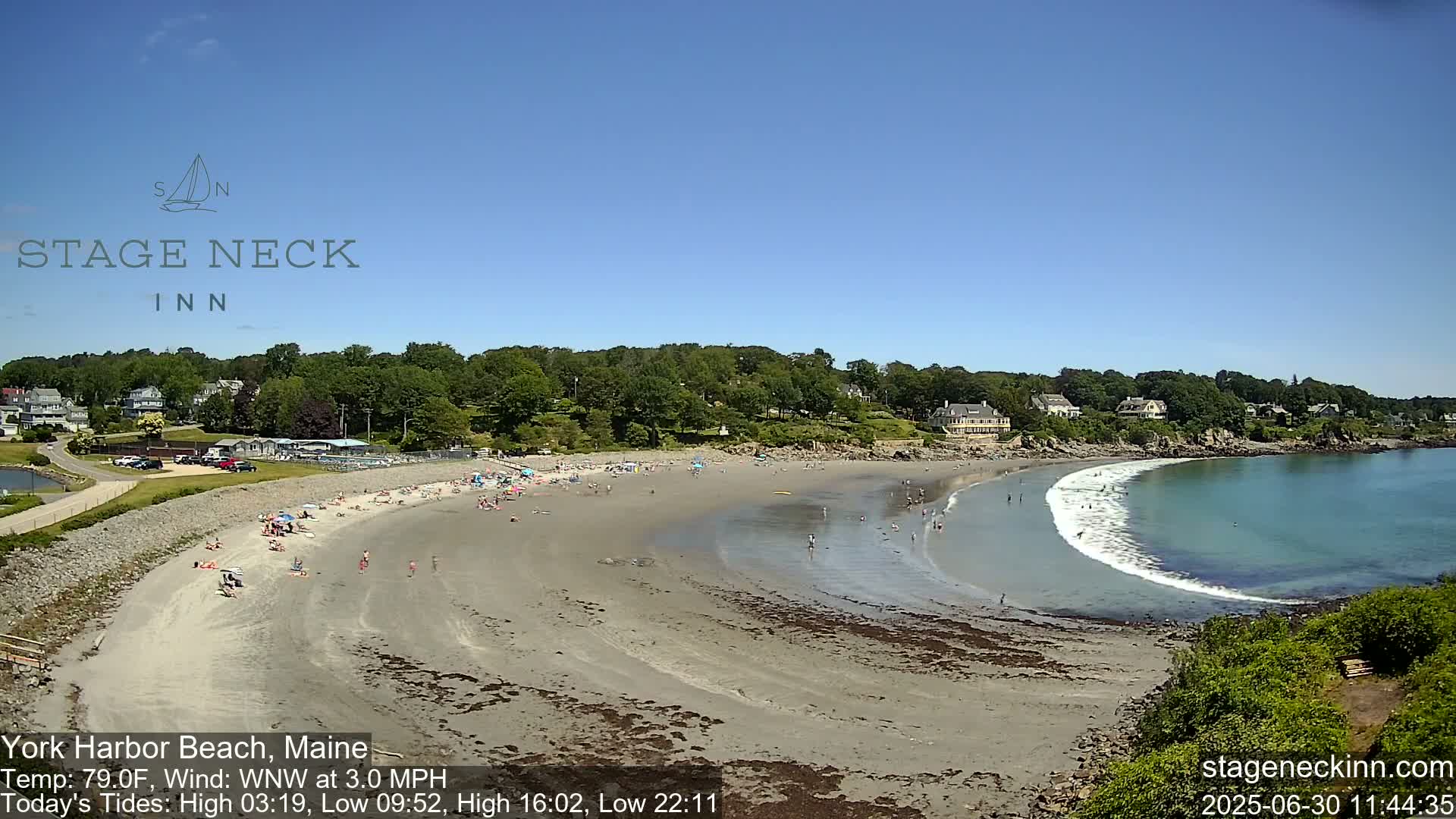 York Harbor Beach Live Cam, Maine USA 