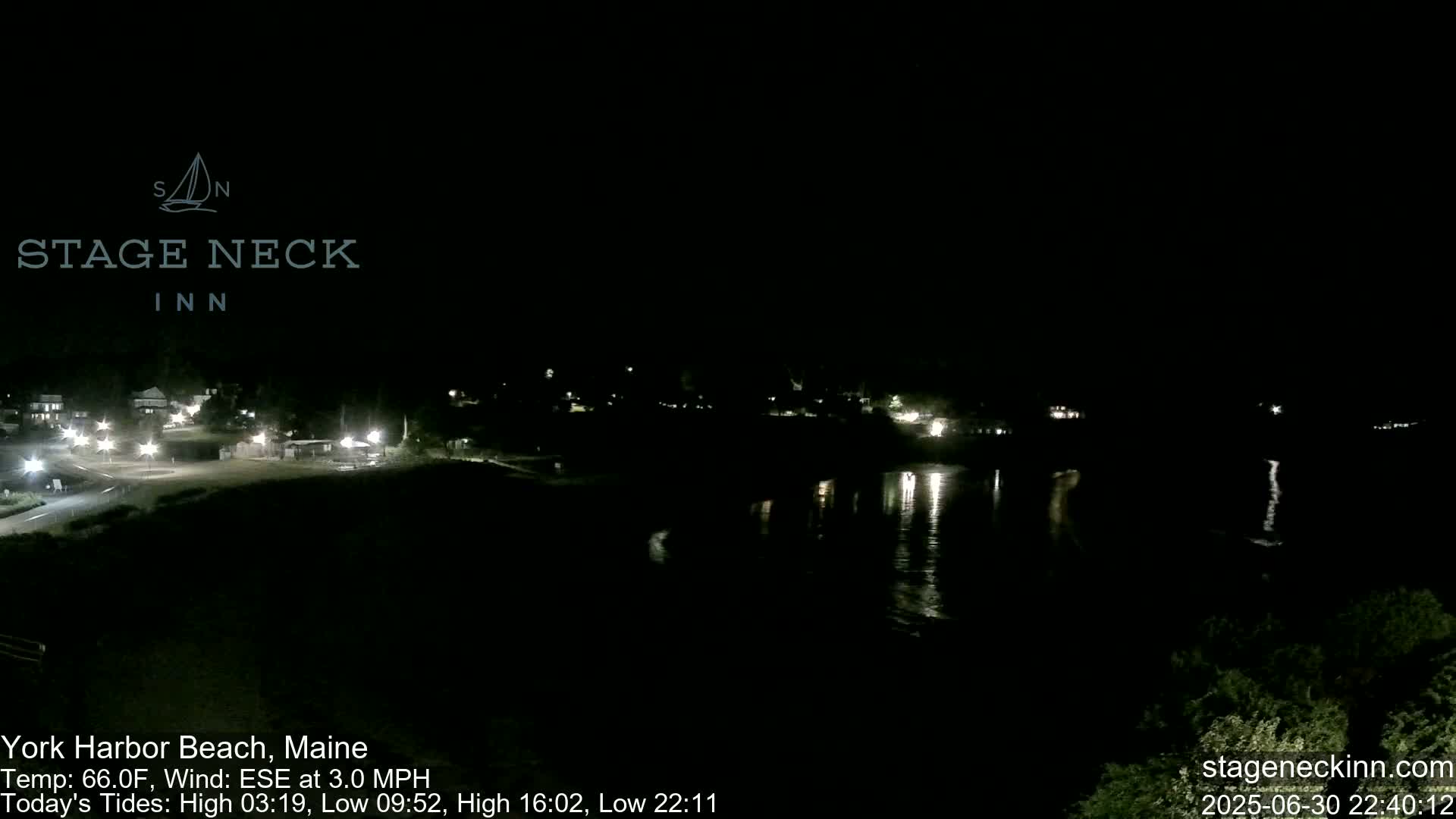 York Harbor Beach Live Cam, Maine USA 