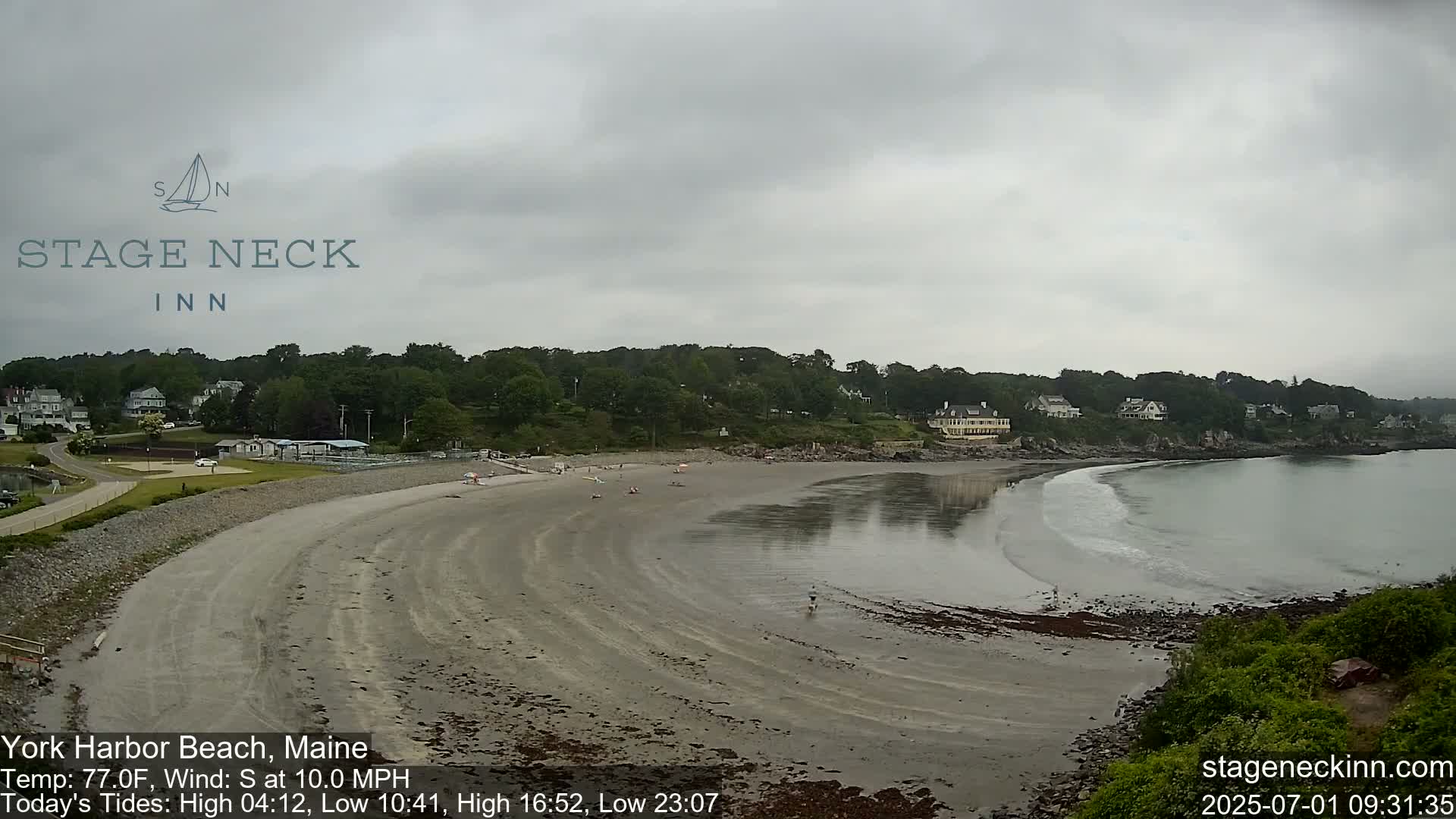 York Harbor Beach Live Cam, Maine USA 