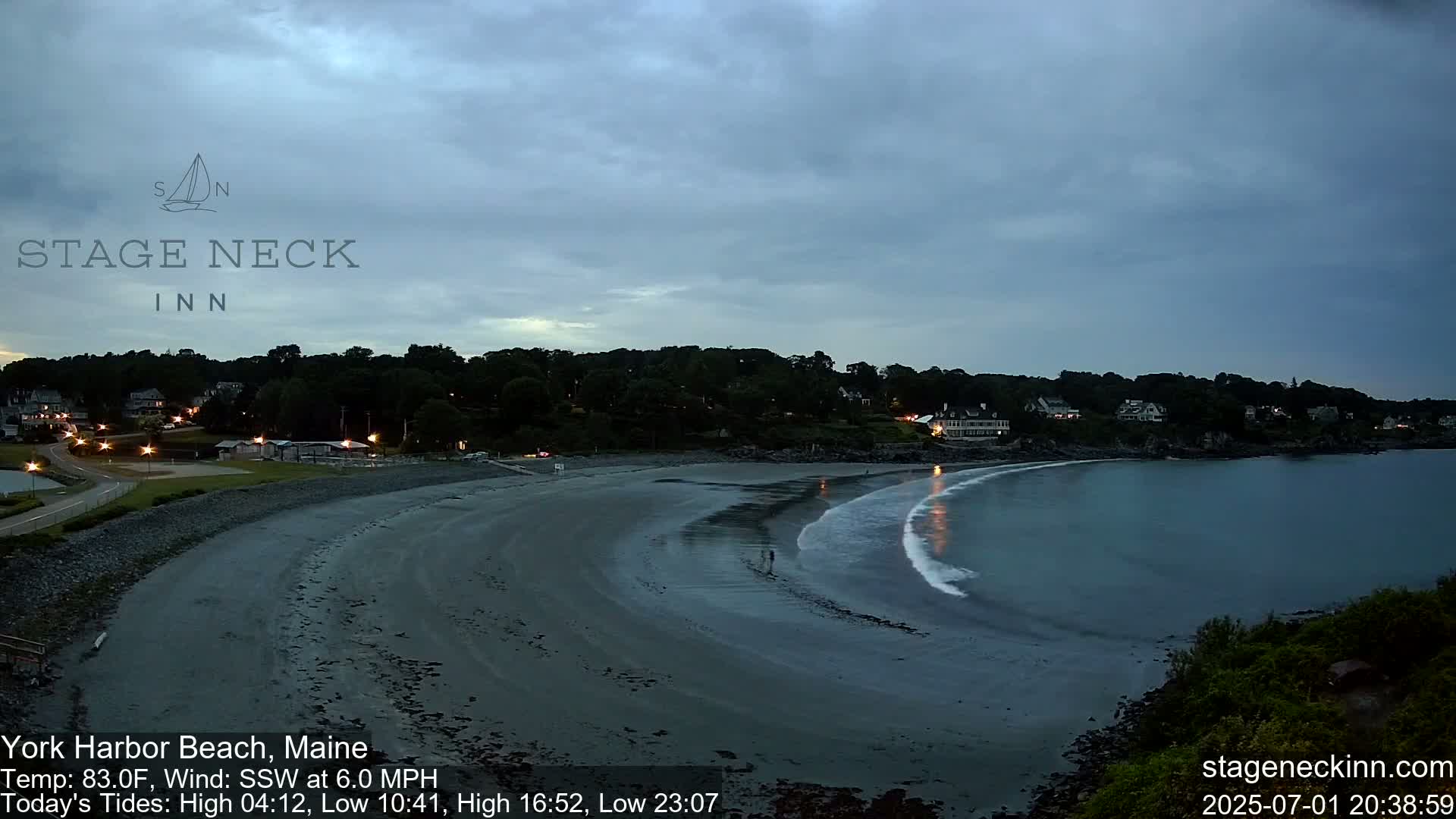 York Harbor Beach Live Cam, Maine USA 