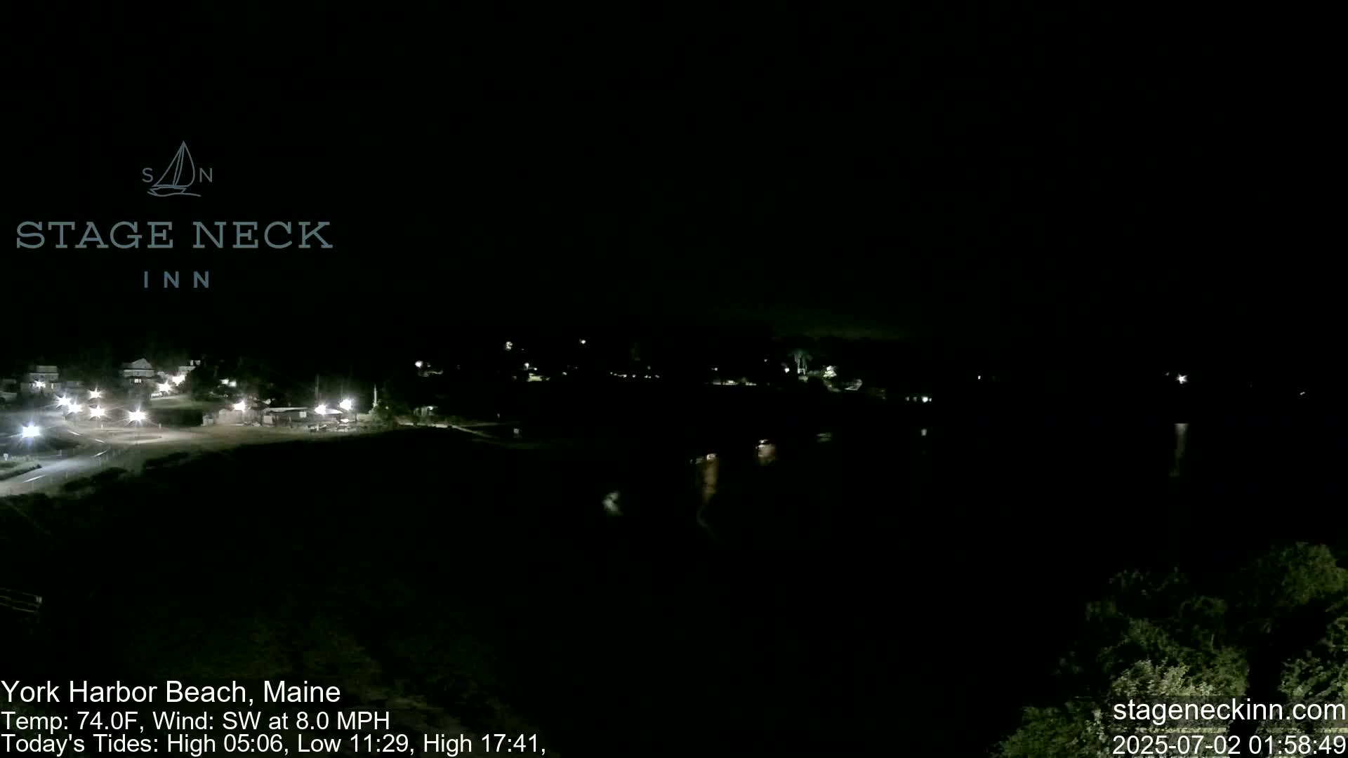 York Harbor Beach Live Cam, Maine USA 