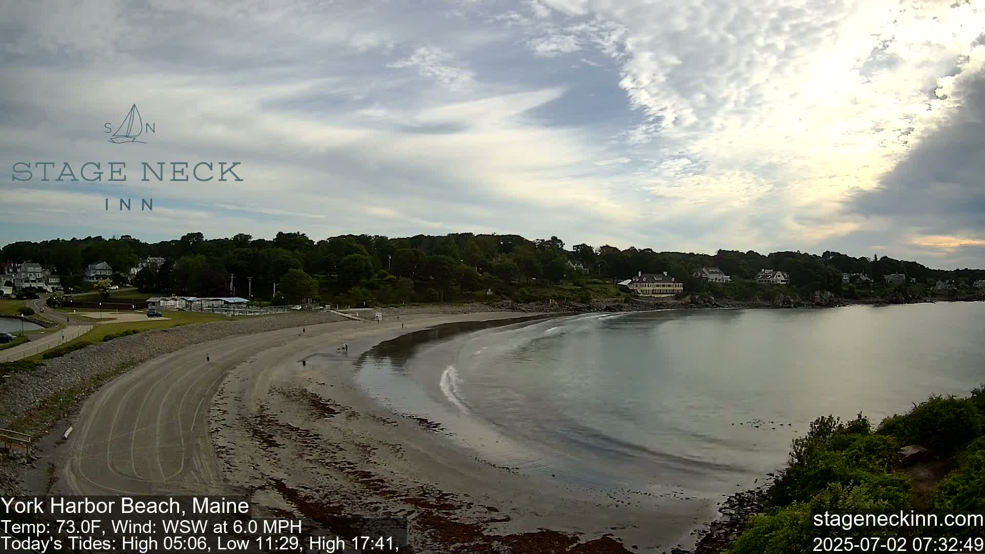 York Harbor Beach Live Cam, Maine USA 